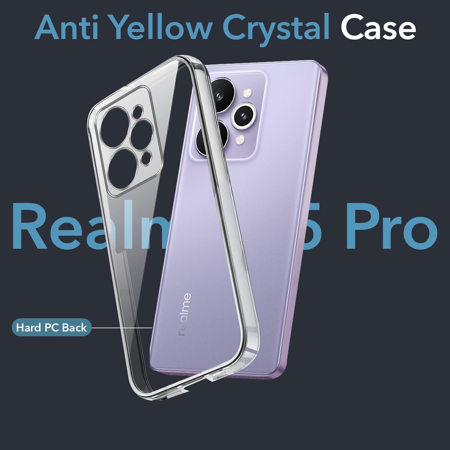 For Realme 15 Pro Lifetime Anti-Yellow Clear Back Cover Case (Sleek Hard Crystal | Shockproof and Camera Protection)