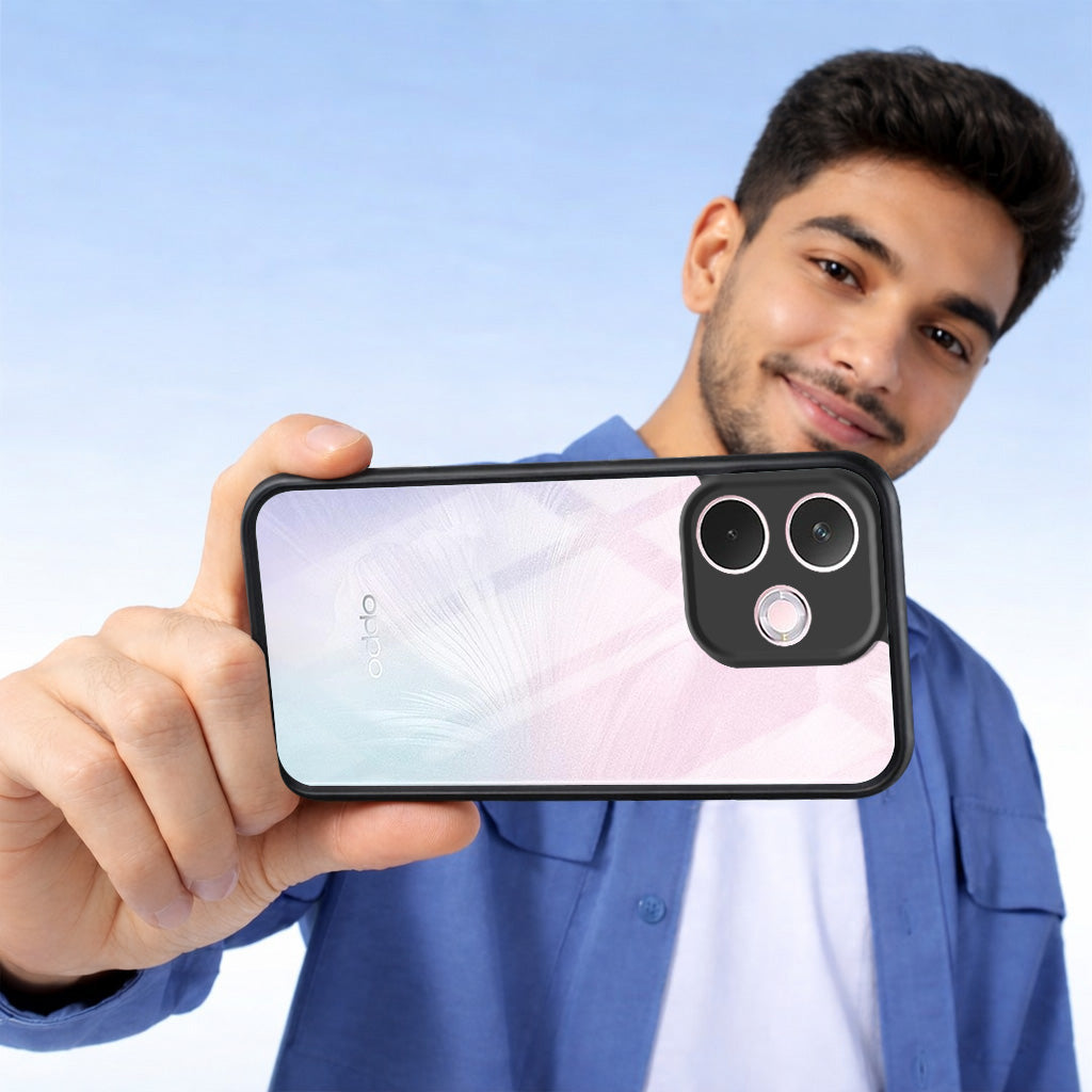 For Oppo A5 Pro Combo with Back Cover and 9H Tempered Glass (Lifetime Anti-Yellow | Crystal Clear Shockproof | Oleophobic Coating Screen Glass)