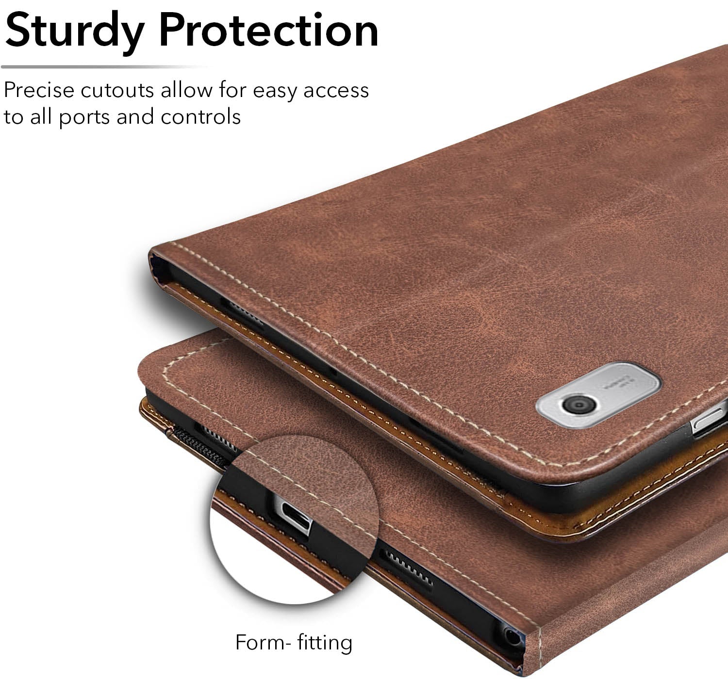 For Flip Cover Folio Case Lenovo Tab M9 (TB310FU) 9 Inch (PU Leather | Multi-Angle Smart Stand | Card Storage Slots | Silicone Back Pouch)