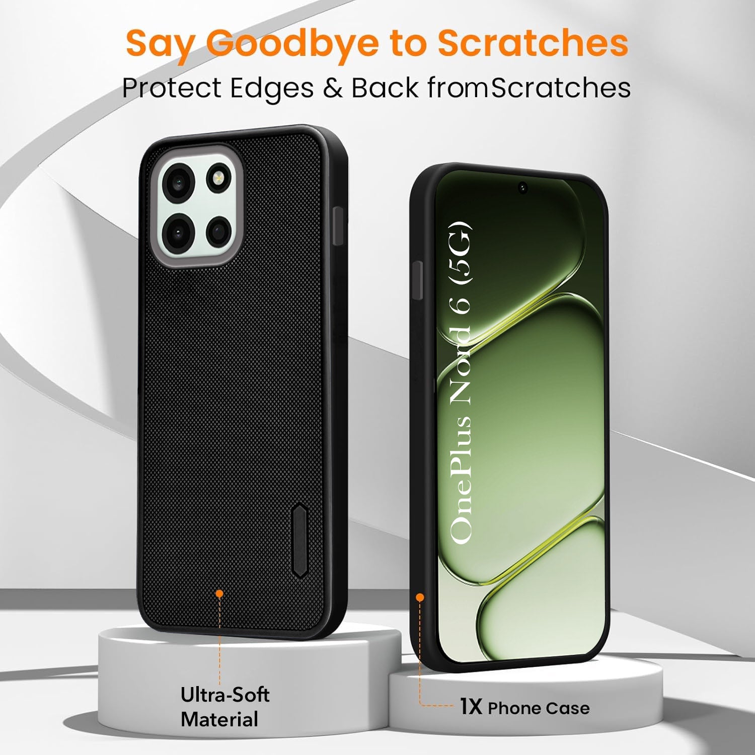 For Oneplus Nord 6 Combo (Textured Grip Design | Micro-Fiber Cloth Inside | Oleophobic Coating Screen Glass)
