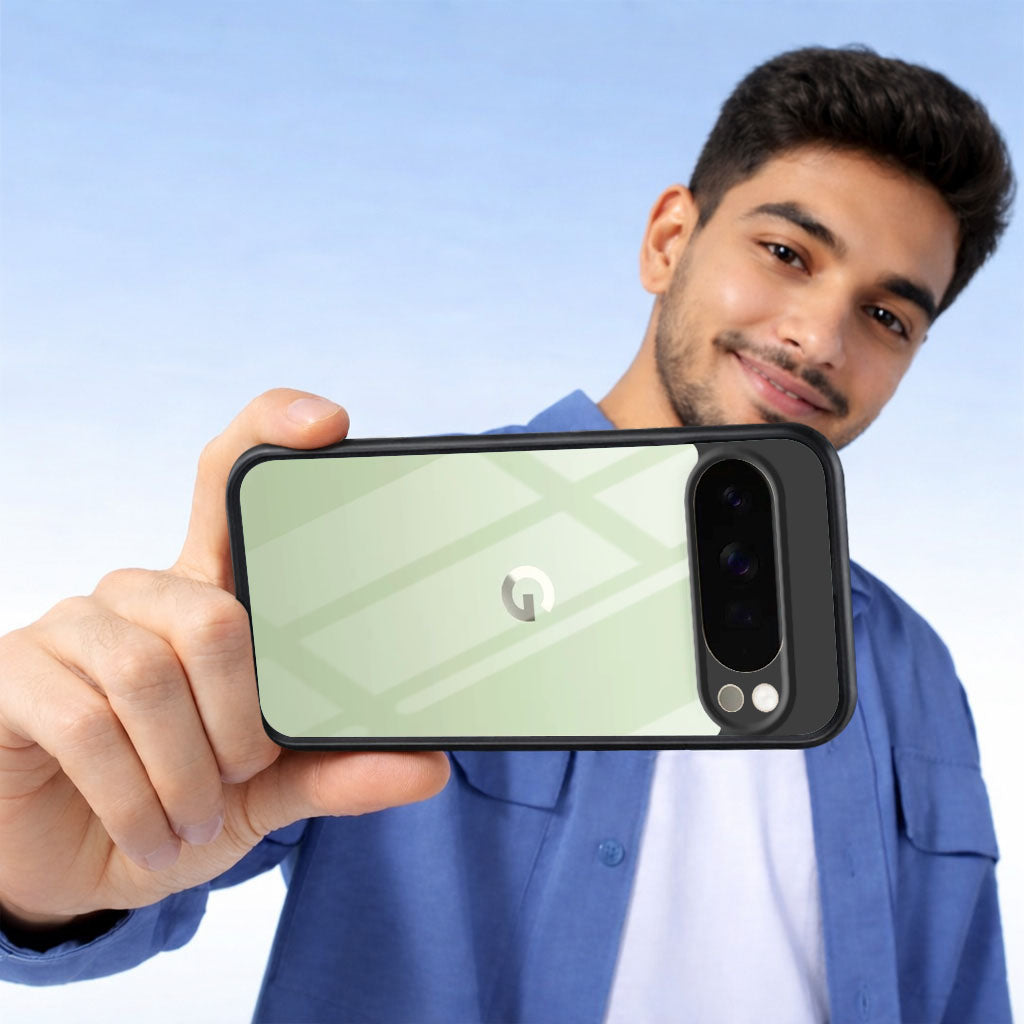 For Google Pixel 10 Pro XL Combo with Back Cover and 9H Tempered Glass (Lifetime Anti-Yellow | Crystal Clear Shockproof | Oleophobic Coating Screen Glass)