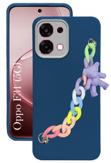 For Oppo F31 5G Back Cover Case (Matte Finish |Wrist Hanging Chain | Teddy Bracelet Charms | Full Camera Protection)