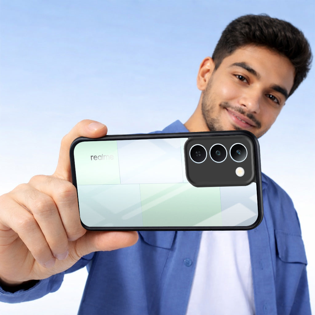 For Realme P4 Lite 5G | Narzo 100 Lite 5G (Combo with Back Cover and 9H Tempered Glass (Lifetime Anti-Yellow | Crystal Clear Shockproof | Oleophobic Coating Screen Glass)