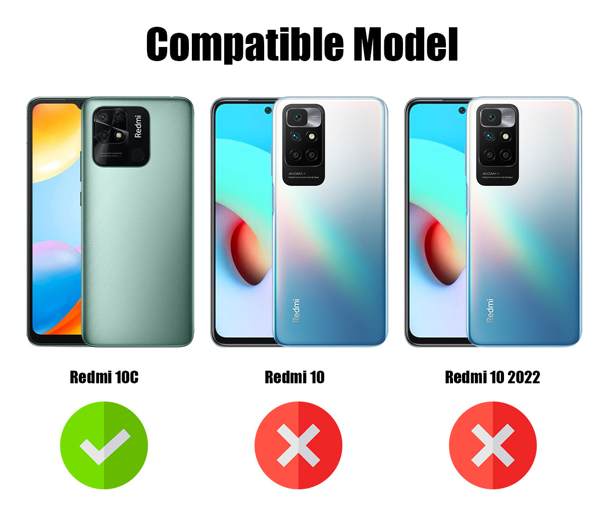 For Xiaomi Redmi 10C Back Cover Case Rubberised (Textured Grip Design | Camera Protection | Slim and Light Weight | Soft Touch and Feel)
