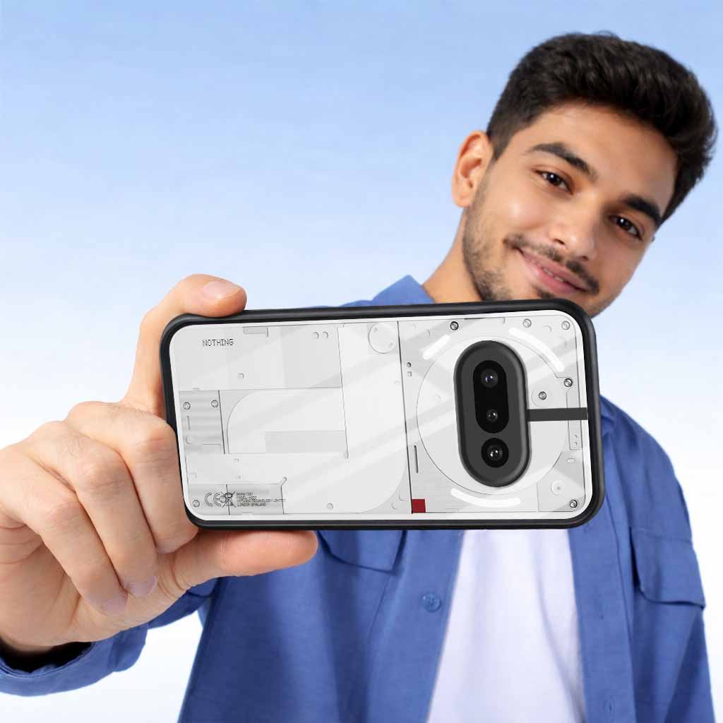 For Nothing Phone 3A Combo with Back Cover and 9H Tempered Glass (Lifetime Anti-Yellow | Crystal Clear Shockproof | Oleophobic Coating Screen Glass)