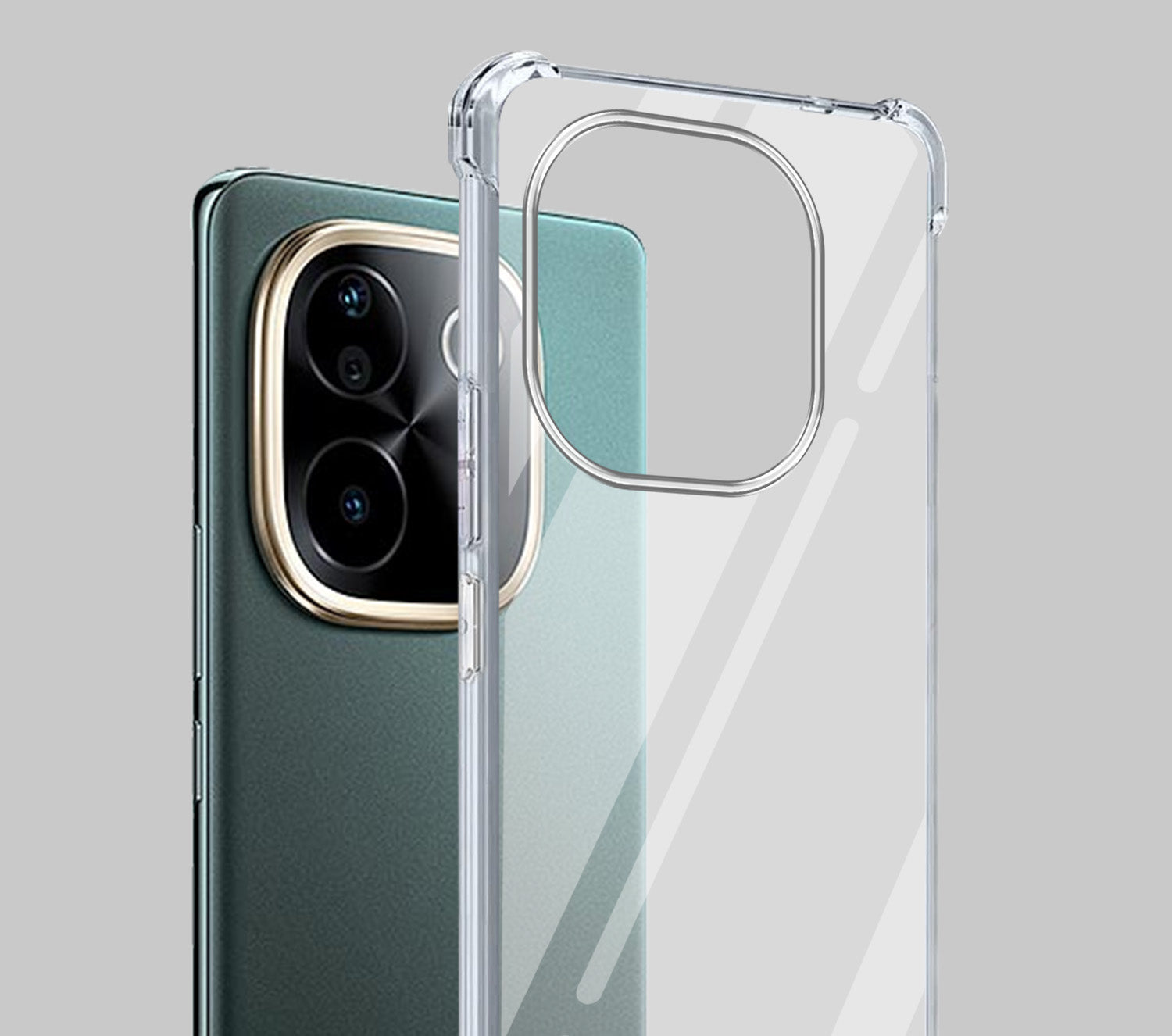 For Vivo T3 Pro Back Cover Shockproof Crystal-Clear (Drop & Camera Protection | Hard Polycarbonate)