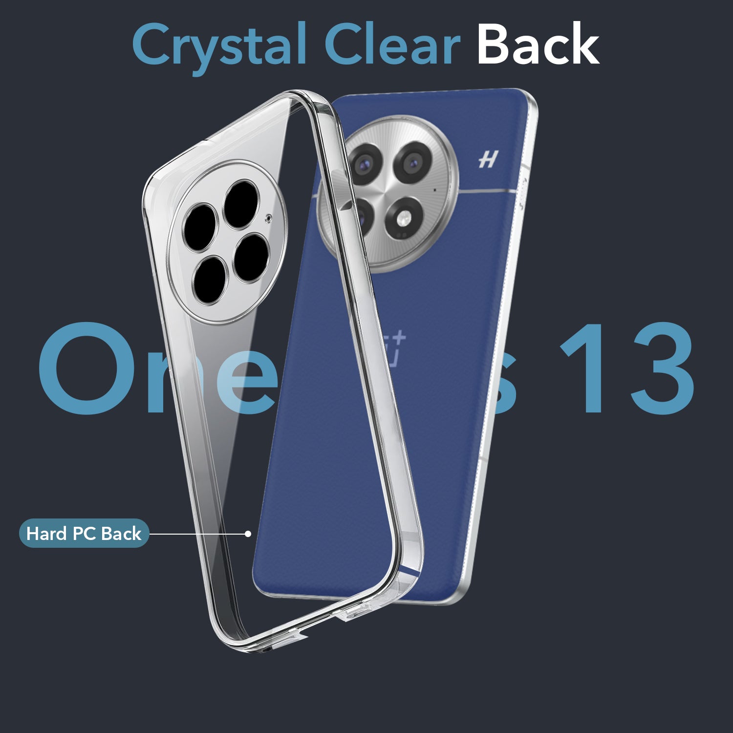 For OnePlus 13 Back Cover Case (Hard Anti Yellow Clear Case | Sleek Hard Crystal Clear | Drop & Camera Protection | Shockproof Polycarbonate)