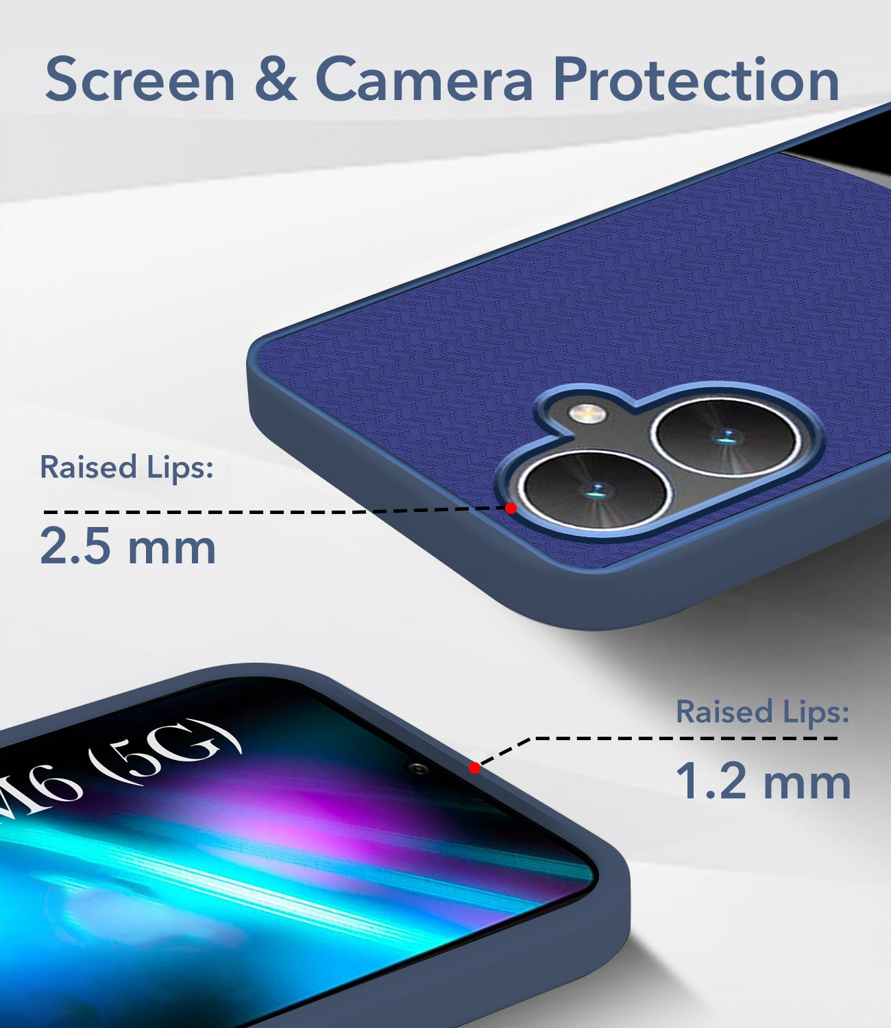 For Poco M6 5G Back Cover Case (Elegant PU Leather Finish | Premium Minimalist Professional | Camera Protection Bump)