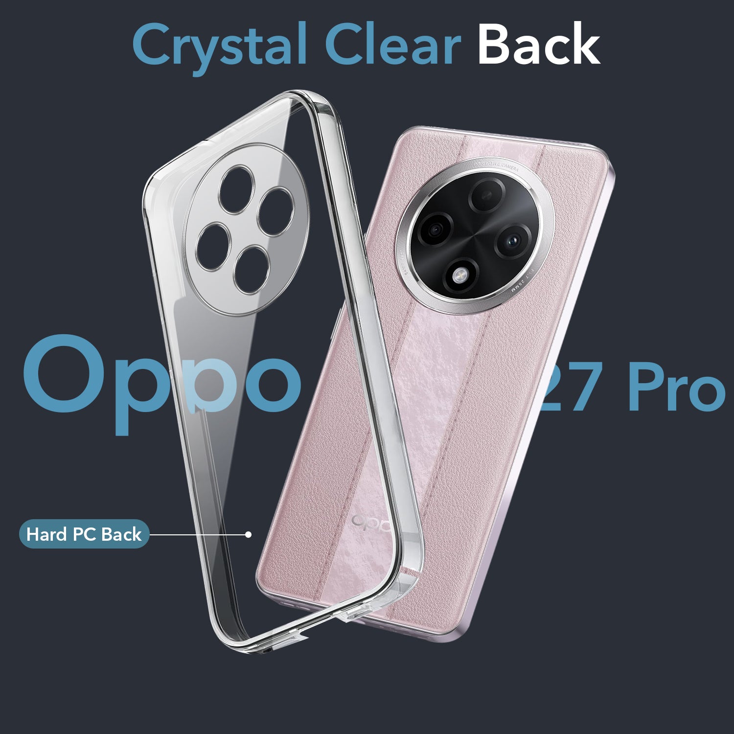 For Oppo F27 Pro | Oppo F27 Pro Plus Back Cover (Hard Anti Yellow Clear Case | Drop & Camera Protection | Shockproof Polycarbonate)