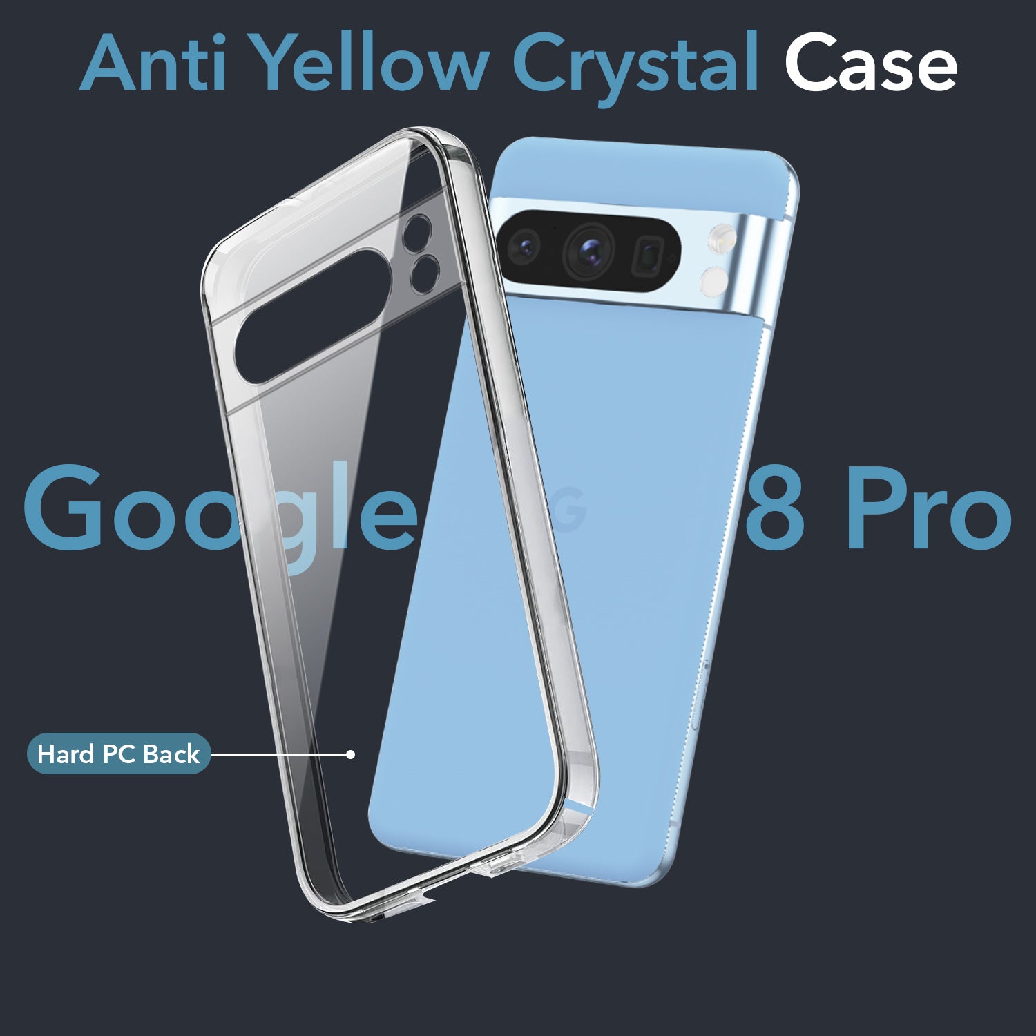 For Google Pixel 10 Pro Lifetime Anti-Yellow Clear Back Cover Case (Sleek Hard Crystal | Shockproof and Camera Protection)