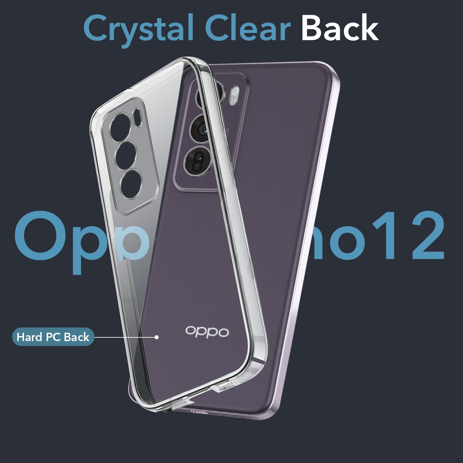 For Oppo Reno12 5G | Oppo Reno 12 5G Back Cover (Hard Anti Yellow Clear Case | Drop & Camera Protection | Shockproof Polycarbonate)