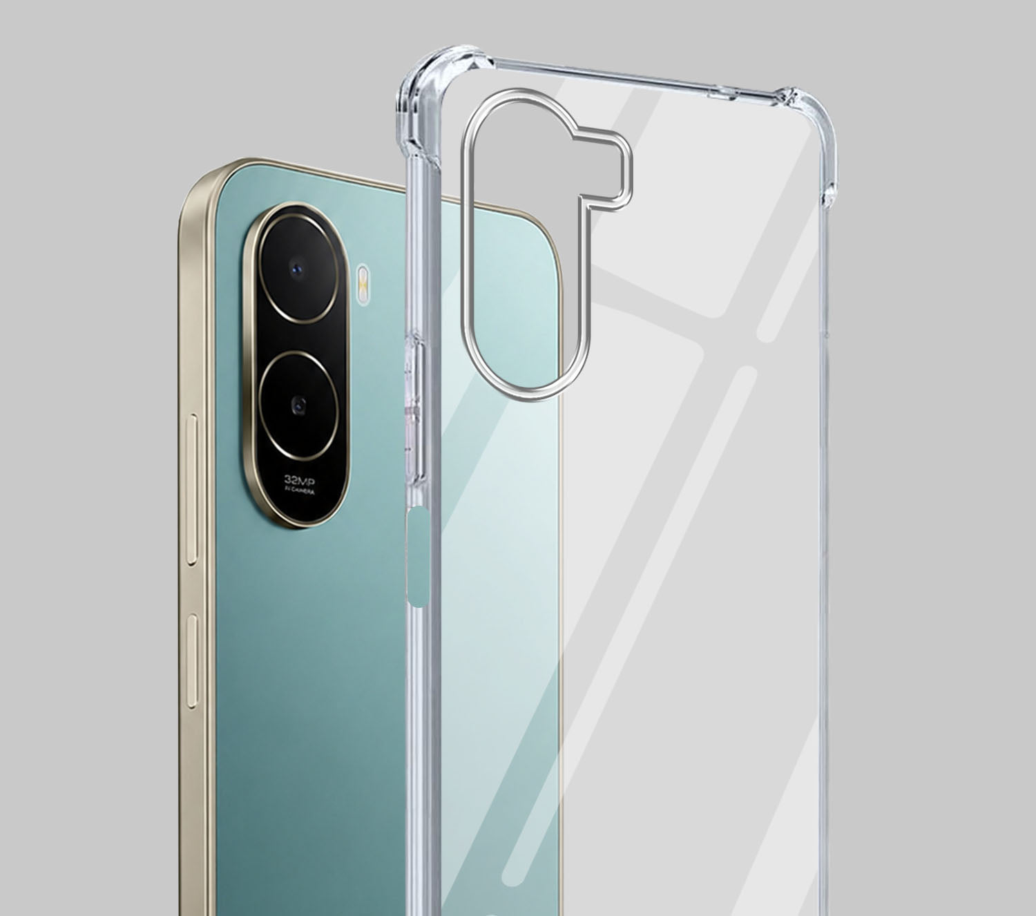 For Poco C85x 5G Back Cover Shockproof Crystal-Clear (Drop & Camera Protection | Hard Polycarbonate)