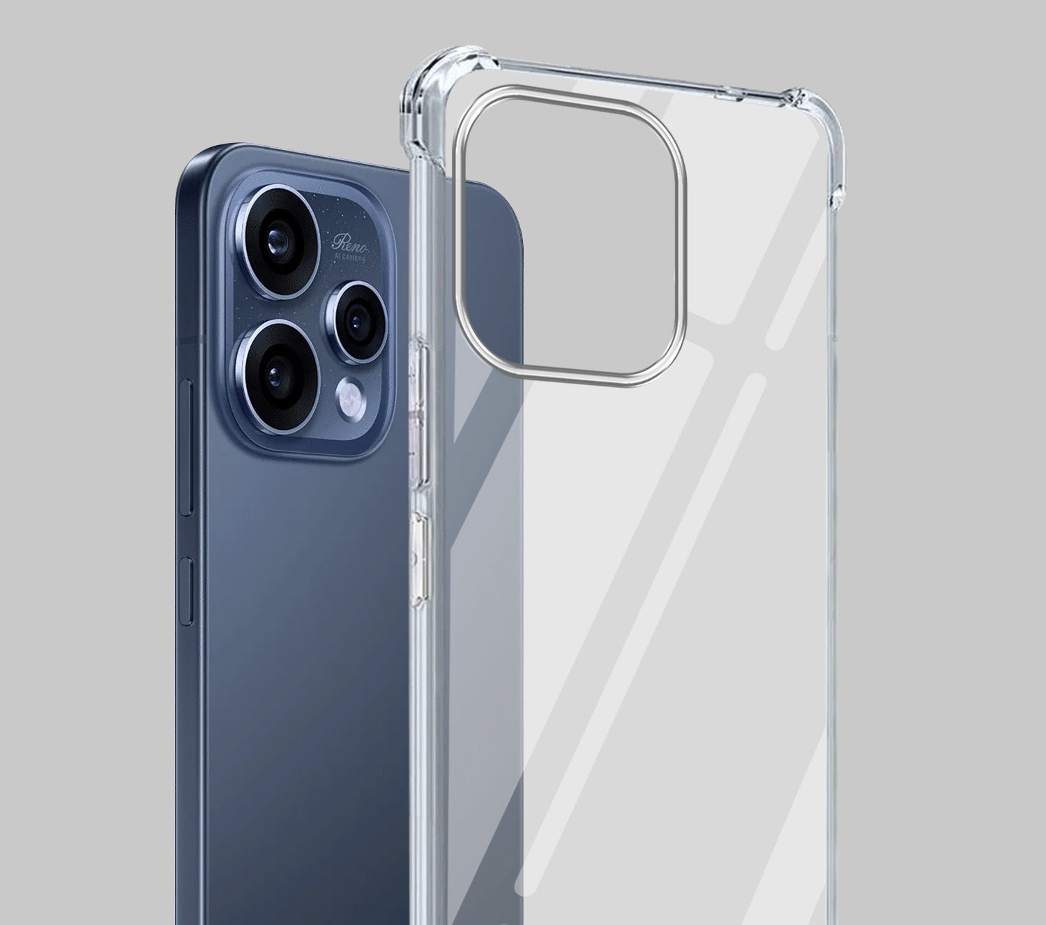 For Oppo Reno15 5G | Oppo Reno 15 5G Back Cover Shockproof Crystal-Clear (Drop & Camera Protection | Hard Polycarbonate)