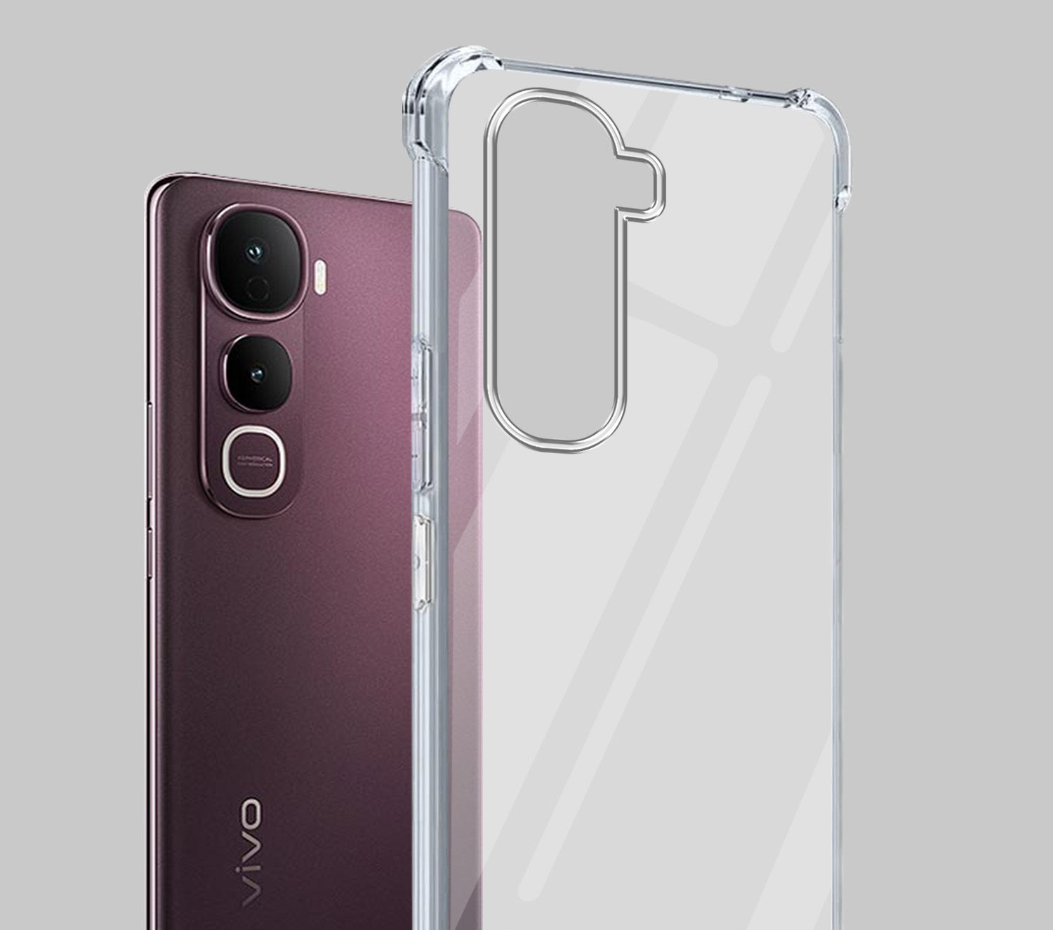 For Vivo Y400 Pro Shockproof Crystal-Clear Back Cover ( Drop & Camera Protection | Hard Polycarbonate)