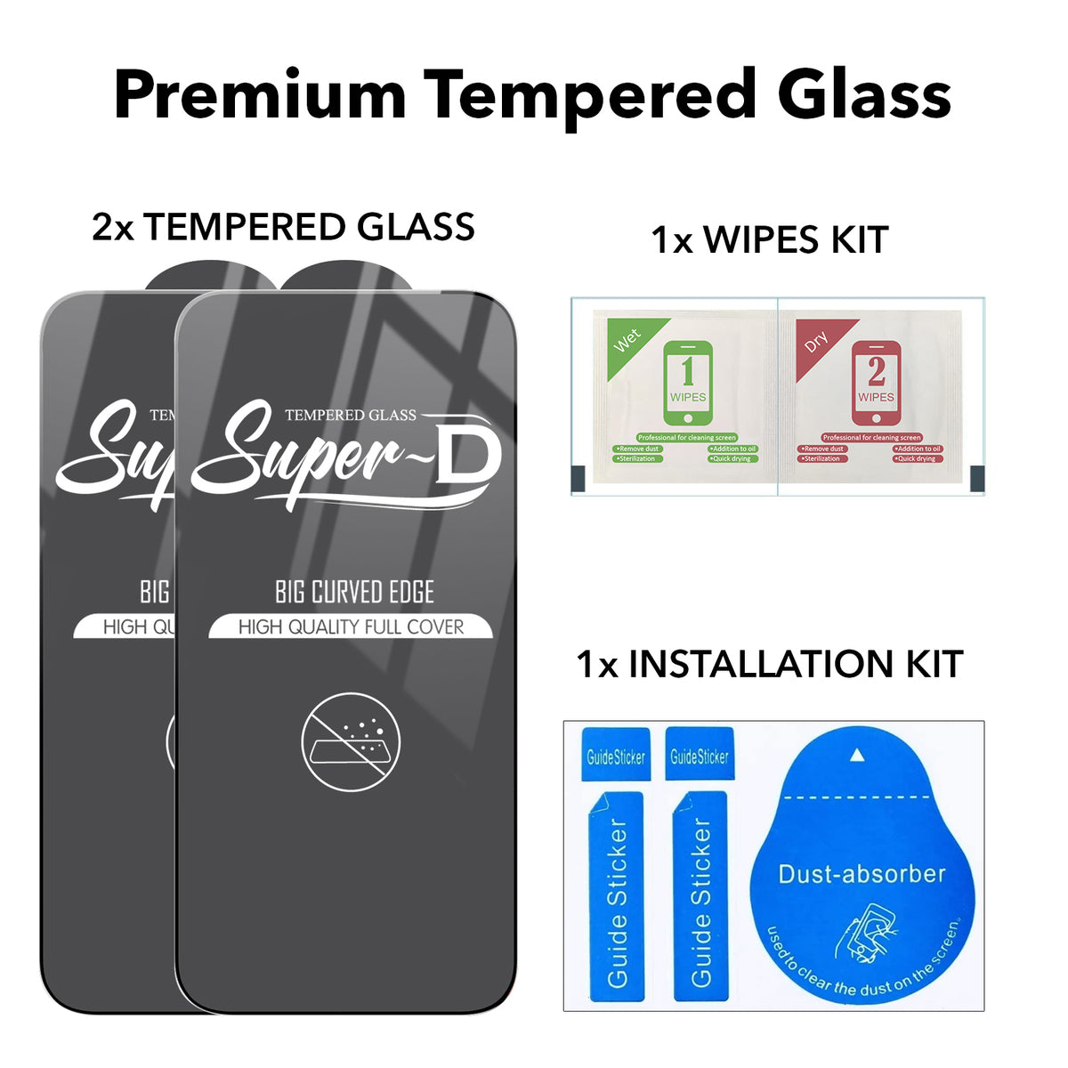 Complete Mobile Care Kit (Get Any 2 Cases+2 Tempered Glass+25W Charger Adapter+Metallic Mobile Stand+Cable Protector)