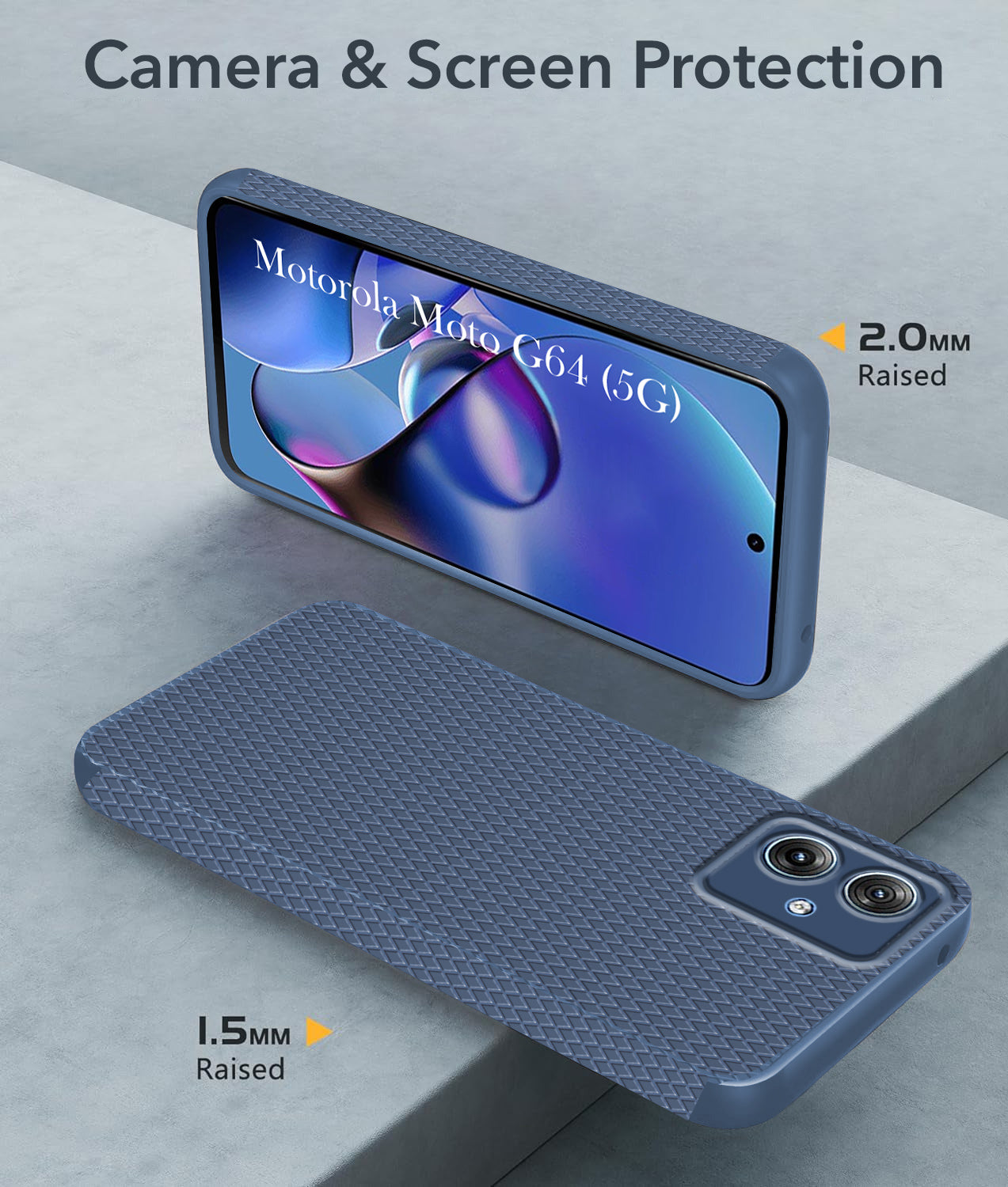 For Motorola Moto G64 5G Back Cover Case (Liquid Silicone | Side Grip | Camera Protection)