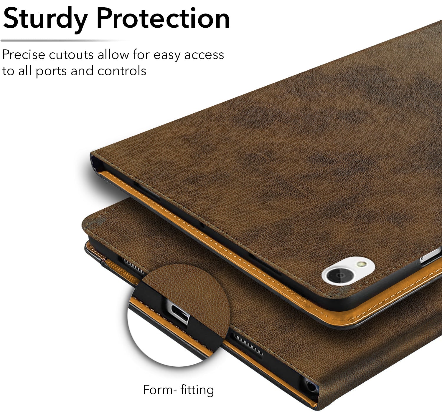 For Lenovo Tab P11 11.5 Inch TB-J606F Flip Cover Folio Cover (PU Matte Leather | Multi-Angle Smart Stand | Card Storage Slots | Silicone Back Pouch)