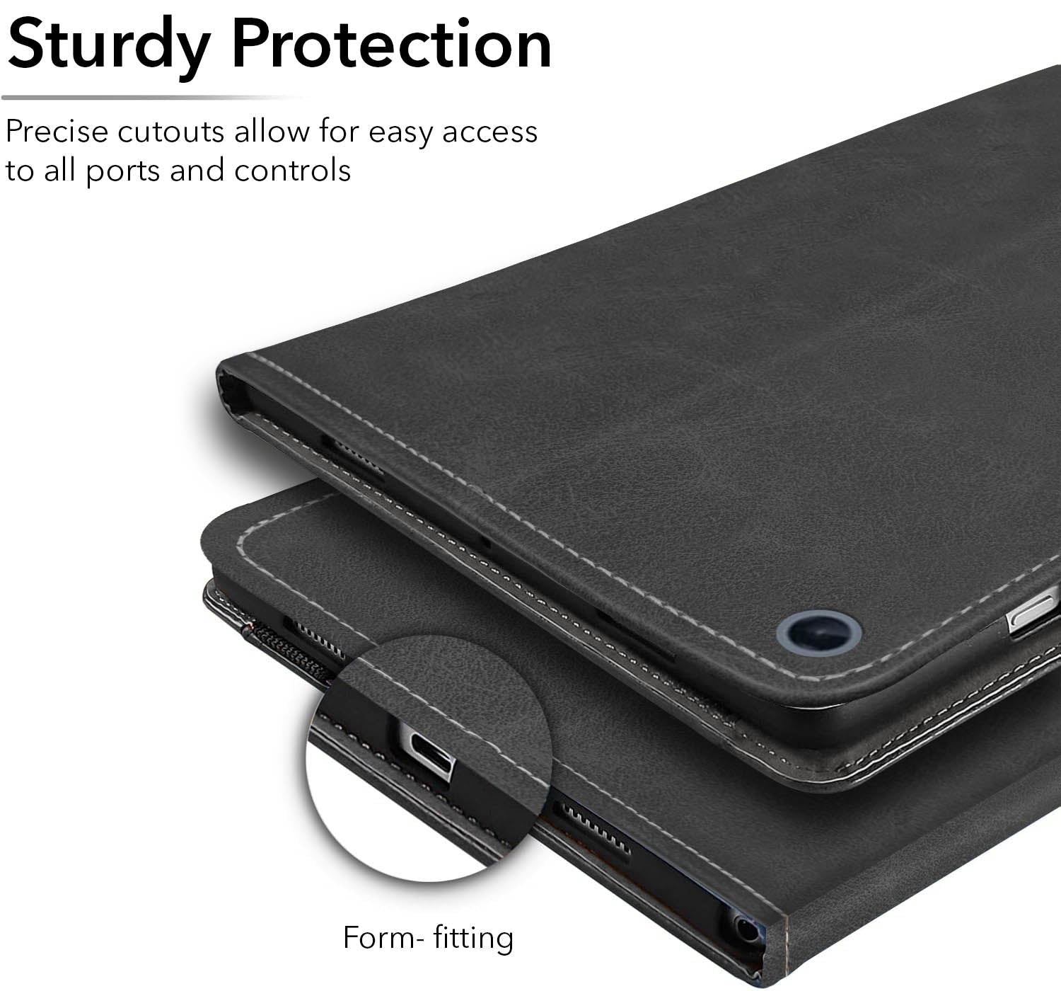 For Flip Cover Folio Case  Motorola Moto Tab G62 10 Inch (PU Leather | Multi-Angle Smart Stand | Card Storage Slots | Silicone Back Pouch)