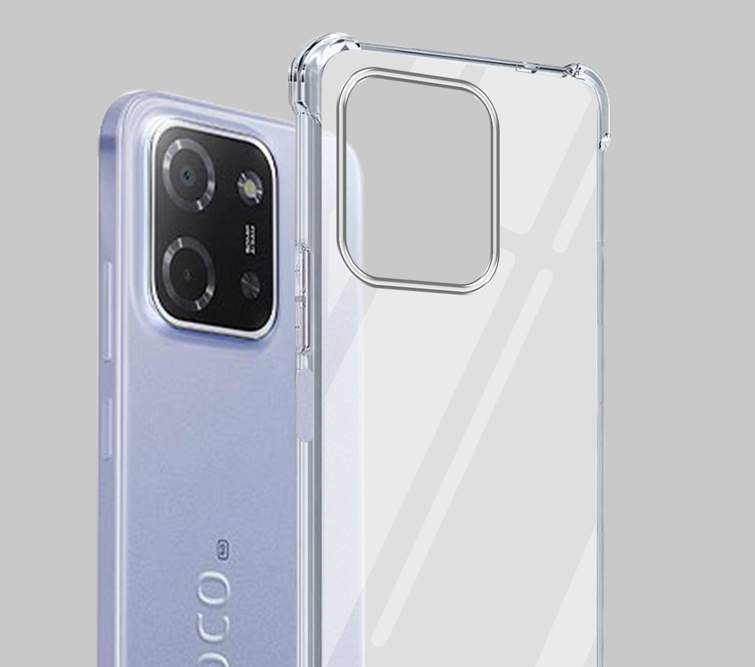 For Poco C85 5G Back Cover Case Crystal-Clear Shockproof | Drop & Camera Protection | Hard Polycarbonate)