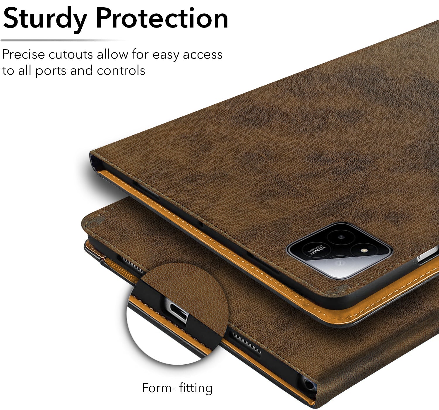 For Xiaomi Pad 7 11.17 Inch Flip Cover Folio Cover (PU Leather | Multi-Angle Smart Stand | Card Storage Slots | Silicone Back Pouch)