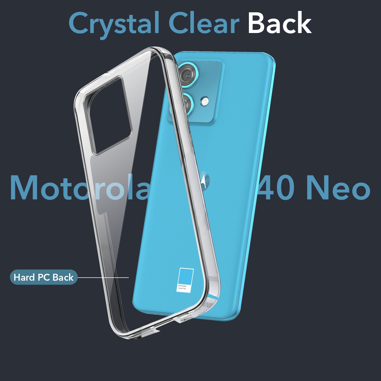 For Motorola Moto Edge 40 Neo Back Cover Case (Hard Anti Yellow Clear Case | Sleek Hard Crystal Clear | Drop & Camera Protection | Shockproof Polycarbonate)