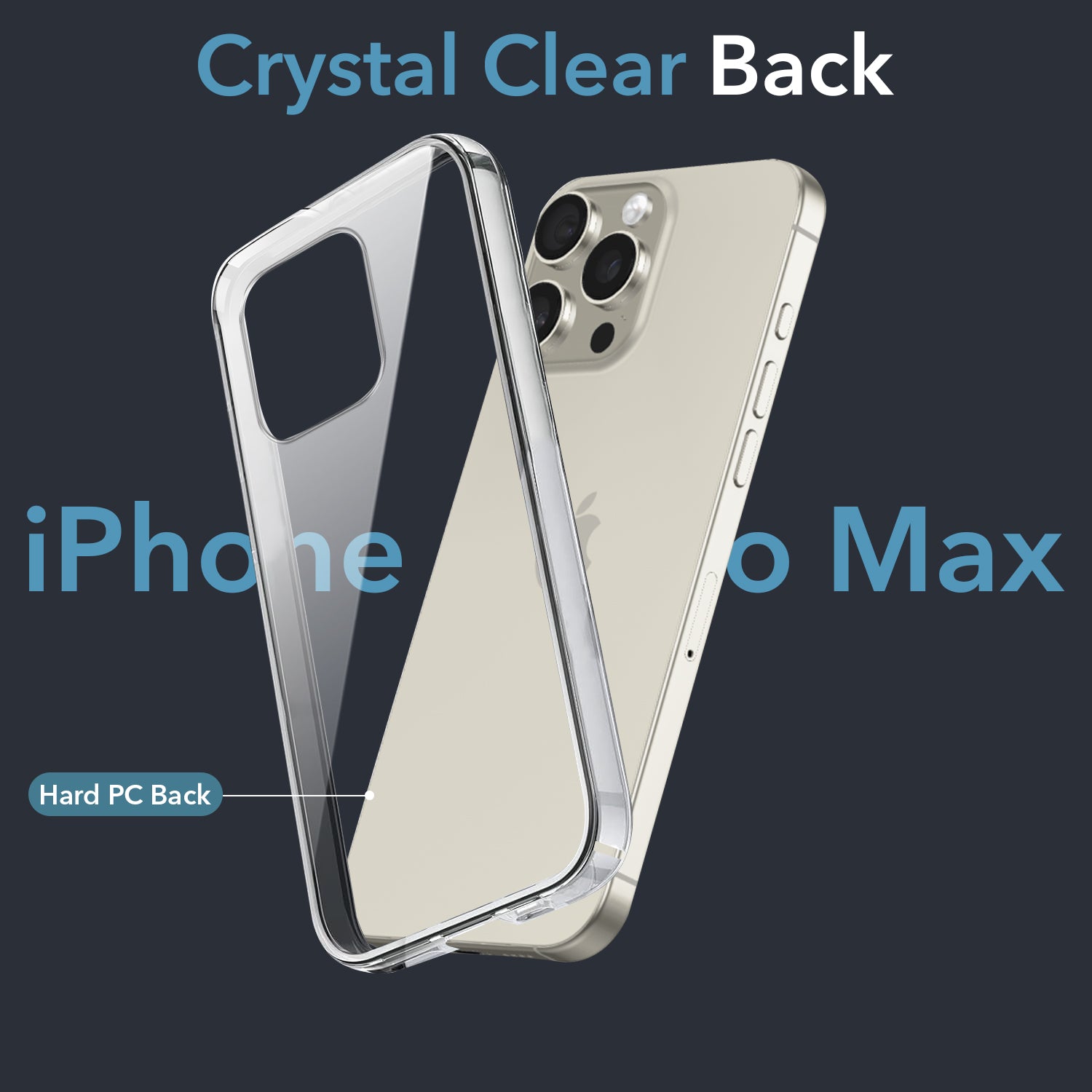 For Apple iPhone 16 Pro Max Back Cover (Hard Anti Yellow Clear Case | Drop & Camera Protection | Shockproof Polycarbonate)