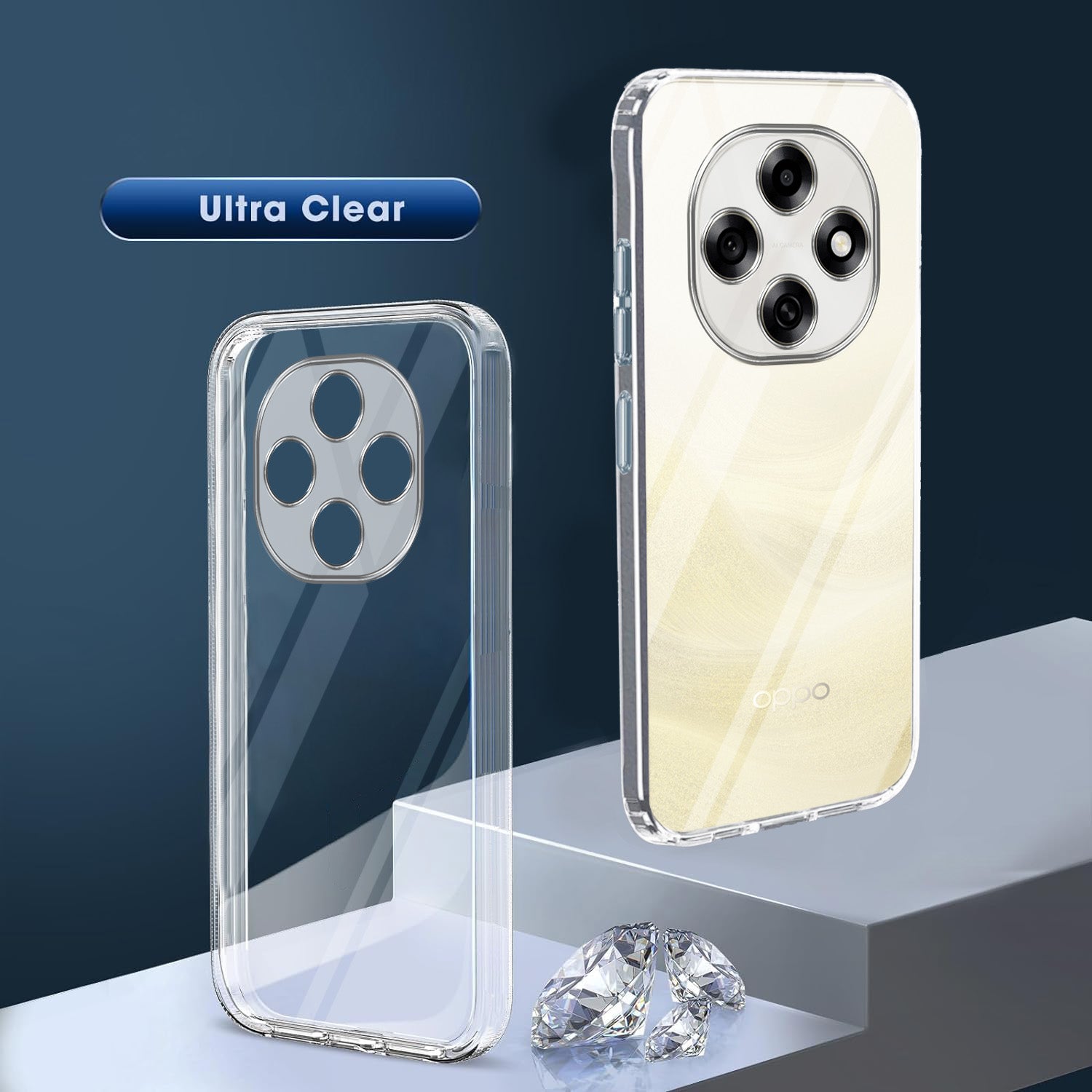 For Oppo F31 Pro Back Cover Case (Clear Shockproof Case with Camera Protection | Soft and Flexible | Transparent)