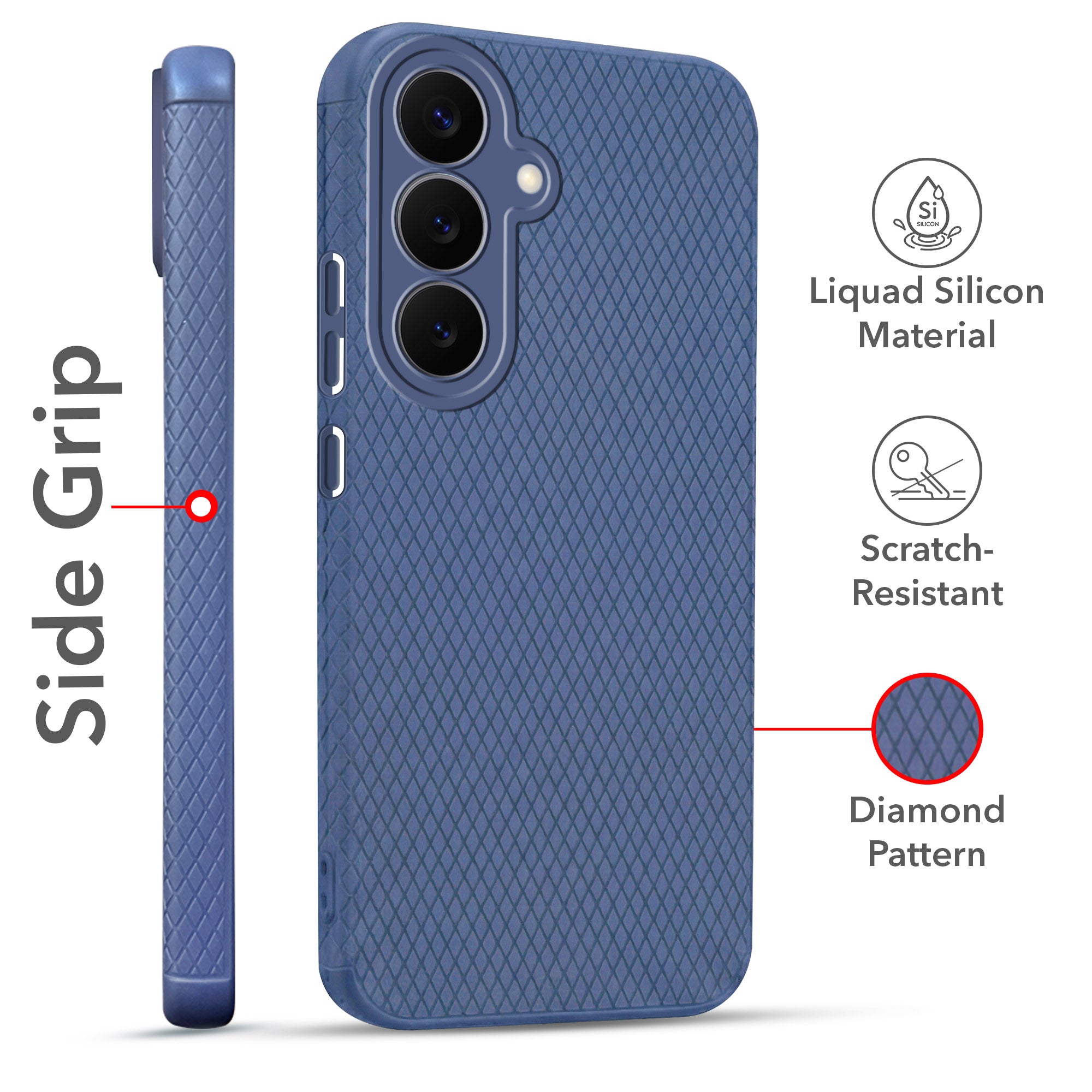 For Samsung Galaxy S26 5G Combo with Back Cover and 9H Tempered Glass (Liquid Silicone | Camera Protection | Oleophobic Coating Screen Glass)