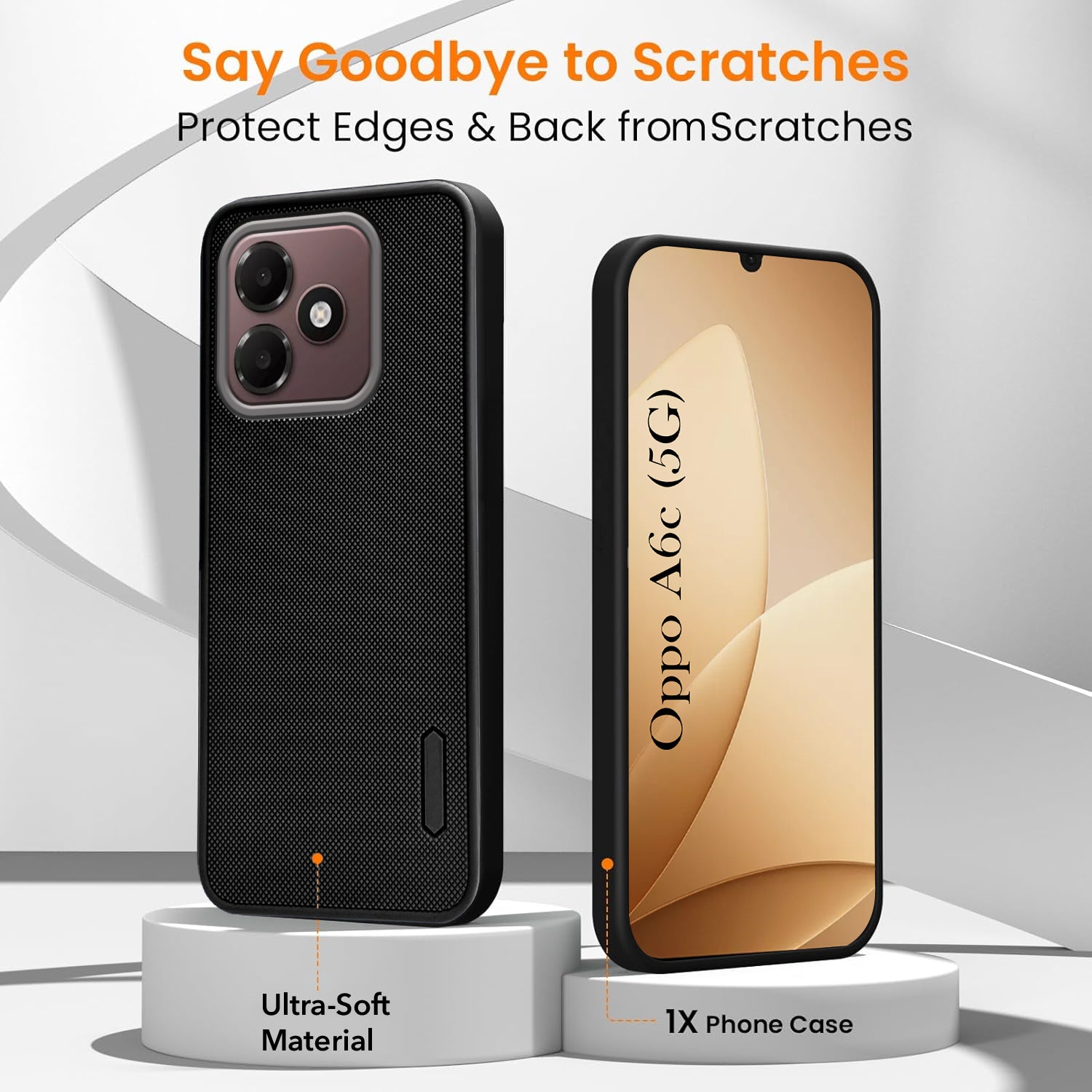 For Realme P4 Lite 5G | Narzo 100 Lite 5G Combo (Textured Grip Design | Micro-Fiber Cloth Inside | Oleophobic Coating Screen Glass)
