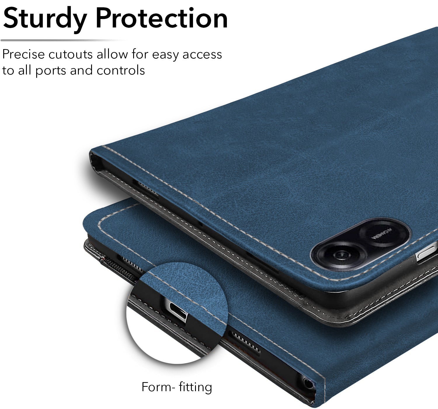 For Honor Pad X9 11.5 Inch Flip Cover Folio Case (PU Leather | Multi-Angle Smart Stand | Card Storage Slots | Silicone Back Pouch)