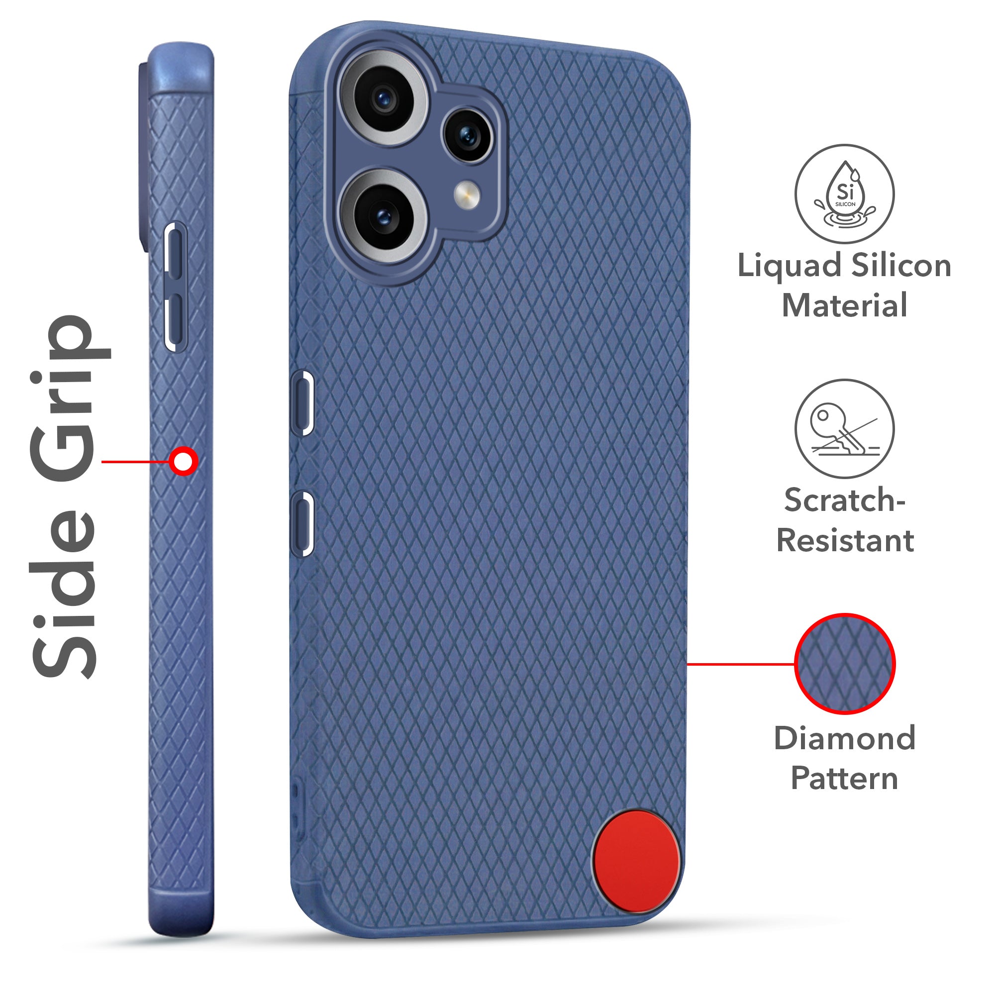 For Nothing CMF Phone 2 Pro Combo with Back Cover and 9H Tempered Glass (Liquid Silicone | Camera Protection | Oleophobic Coating Screen Glass)