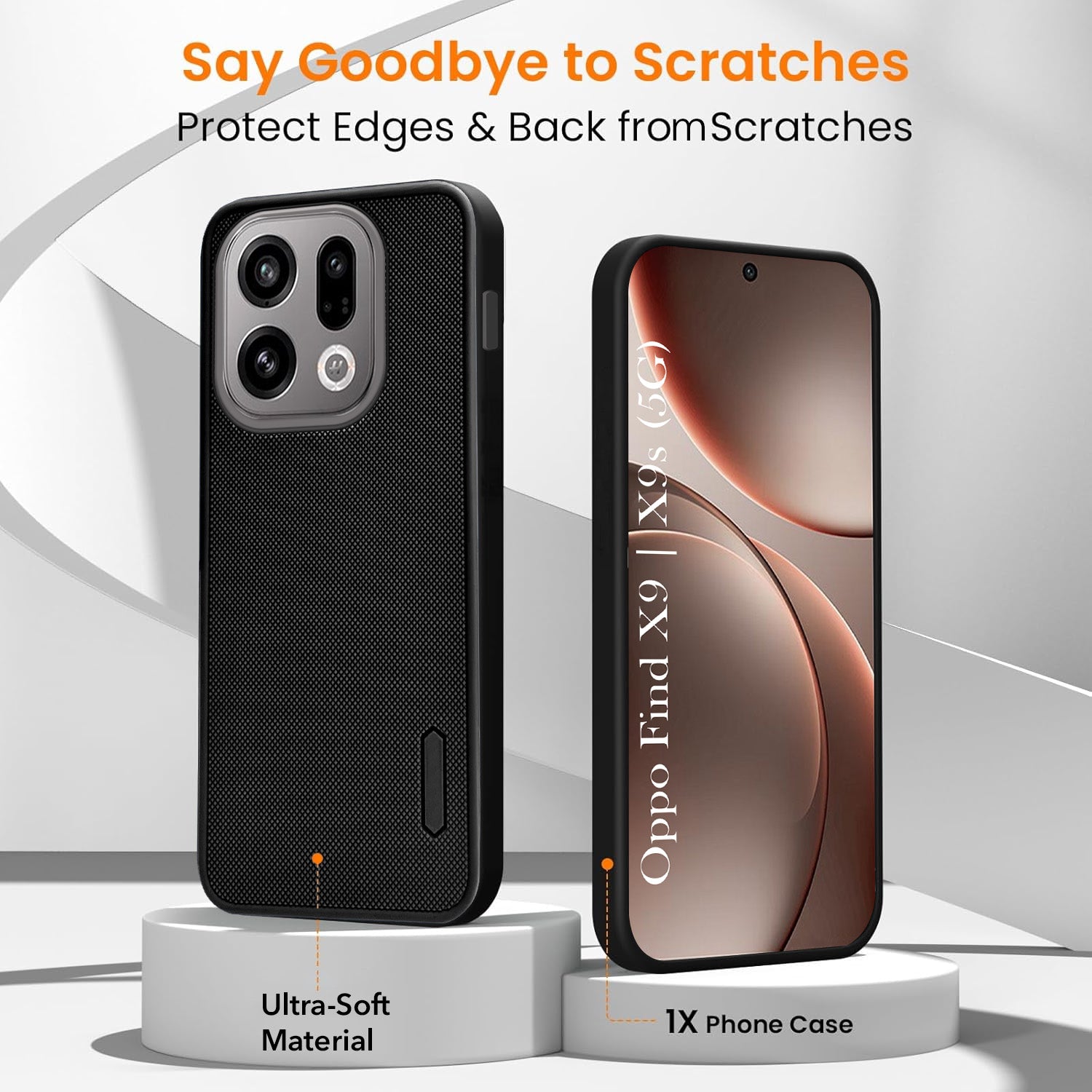 For Oppo Find X9 | Oppo Find X9s Combo (Textured Grip Design | Micro-Fiber Cloth Inside | Oleophobic Coating Screen Glass)