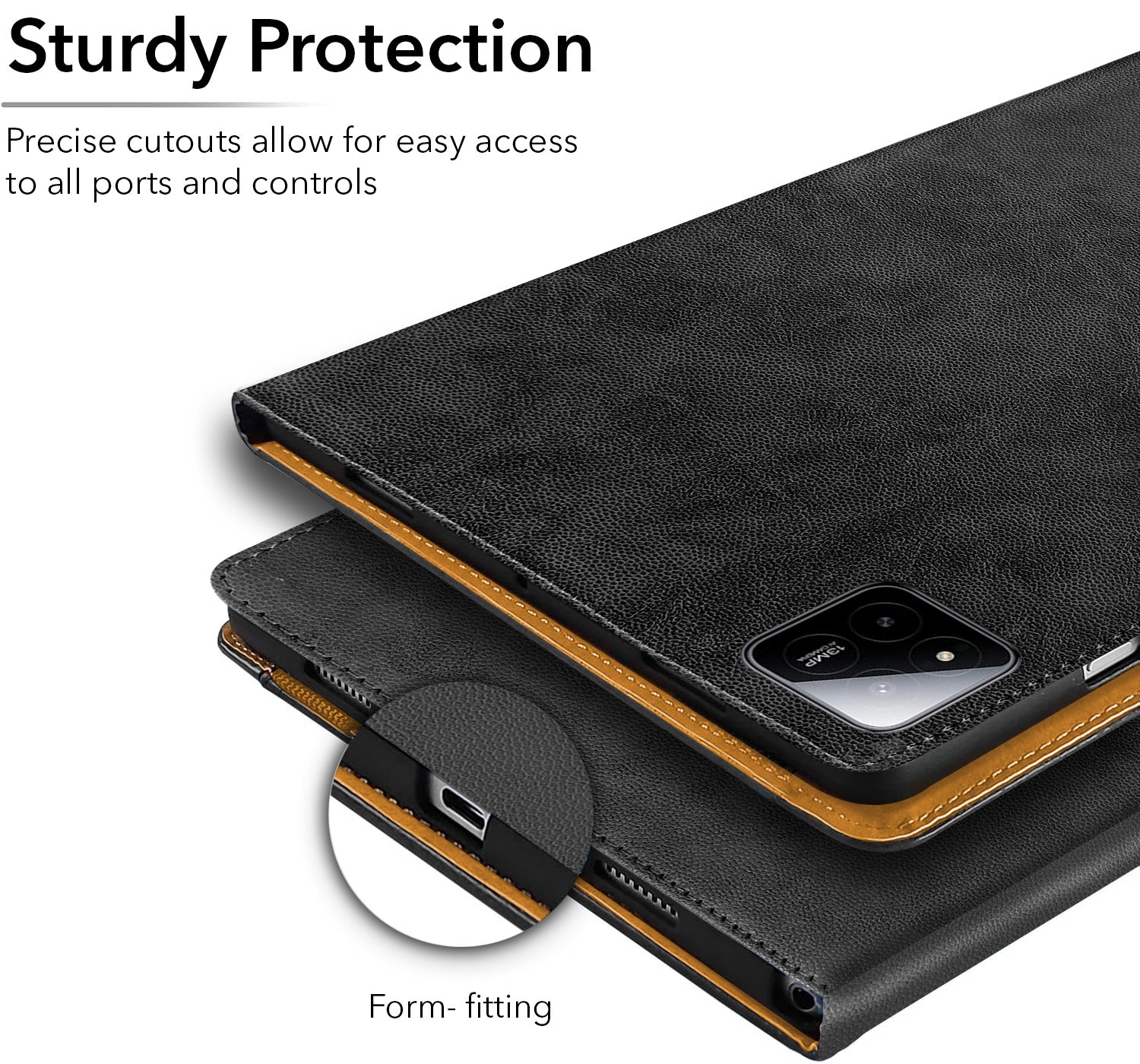 For Xiaomi Pad 7 11.17 Inch Flip Cover Folio Cover (PU Leather | Multi-Angle Smart Stand | Card Storage Slots | Silicone Back Pouch)