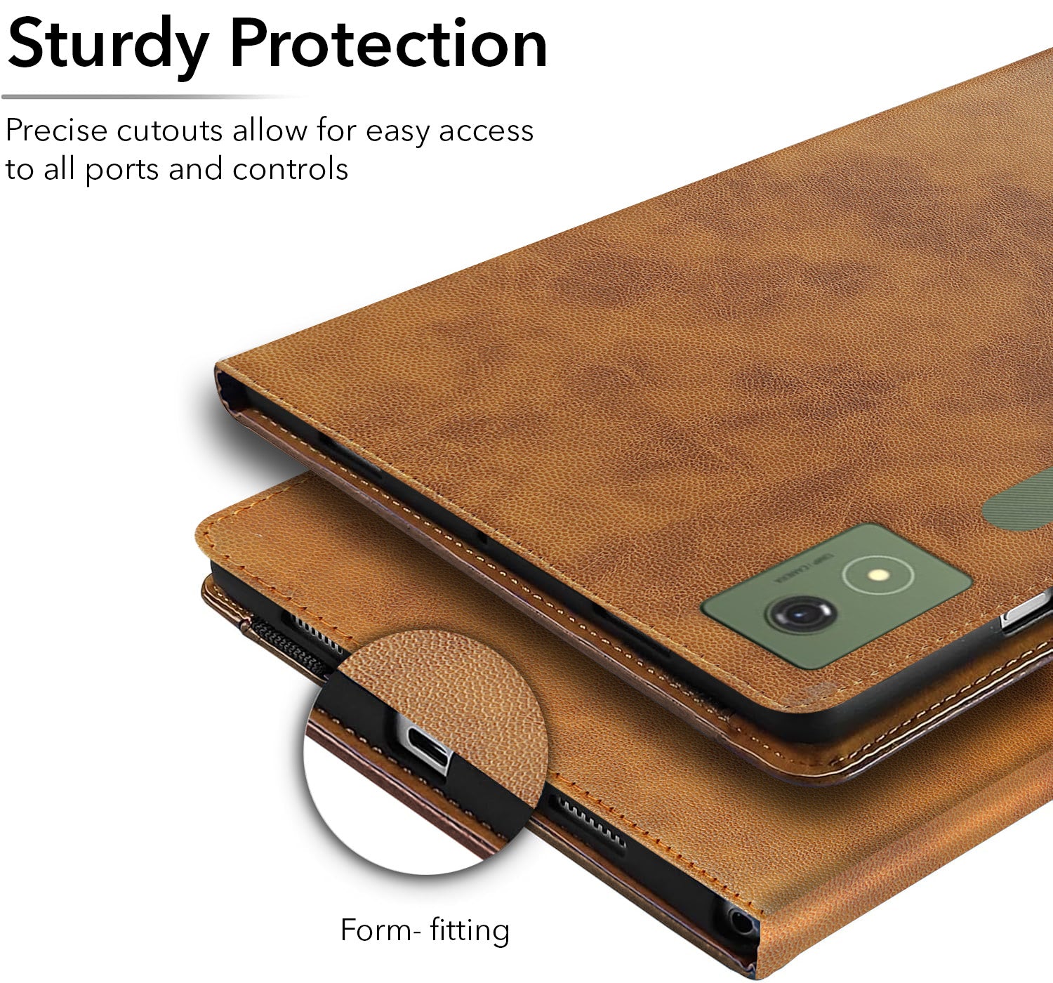 For Motorola Moto Pad 60 Pro 12.7 Inch Flip Cover Folio Cover (PU Leather | Multi-Angle Smart Stand | Card Storage Slots | Silicone Back Pouch)