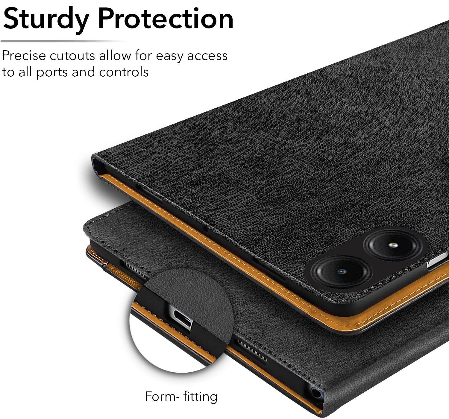 For Redmi Pad Pro 5G 12.1 Inch 24074RPD2G/D2I/D2C Flip Cover Folio Cover (PU Leather | Multi-Angle Smart Stand | Card Storage Slots | Silicone Back Pouch)