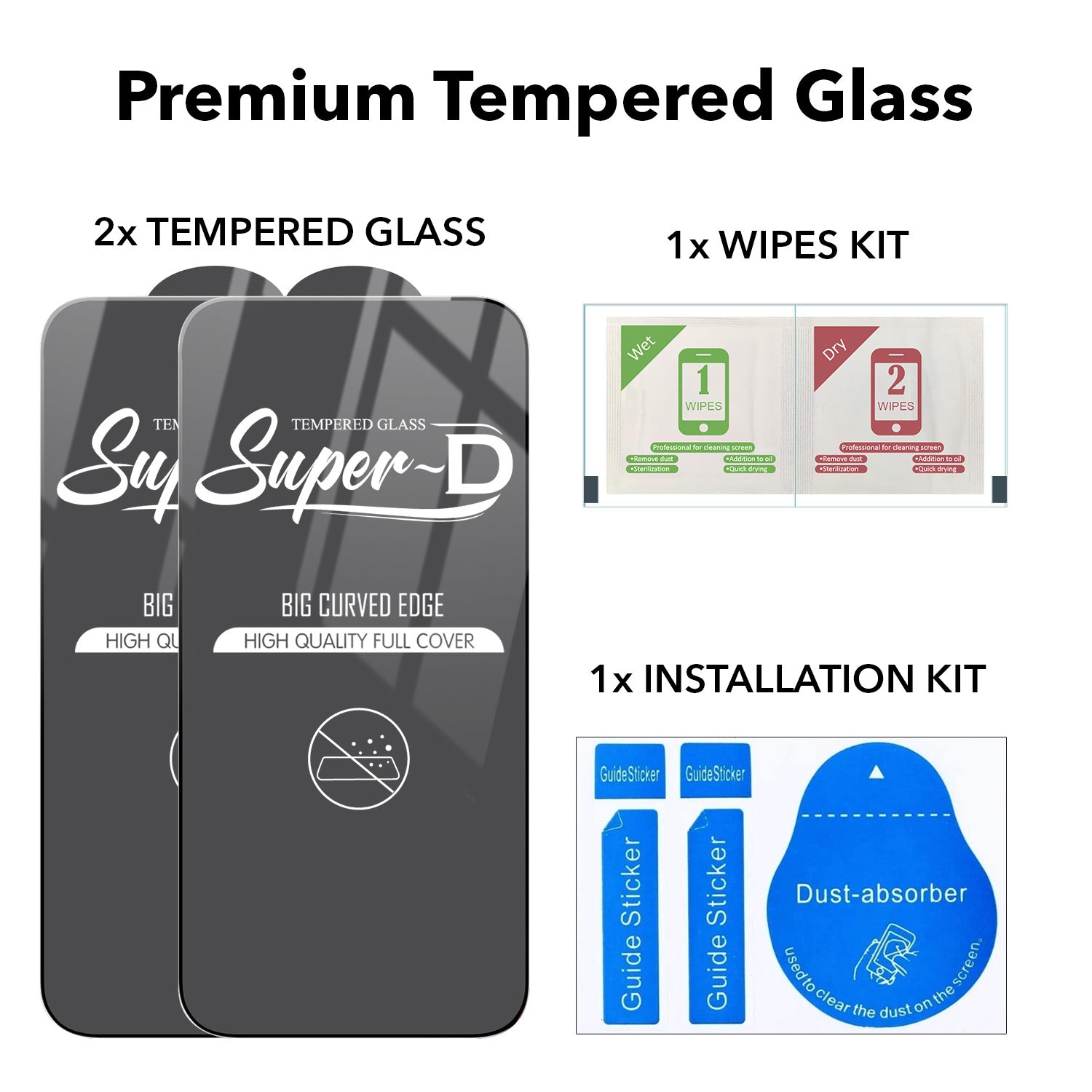 Complete Mobile Care Kit (Get Any 2 Cases+2 Tempered Glass+25W Charger Adapter+Metallic Mobile Stand+Cable Protector)