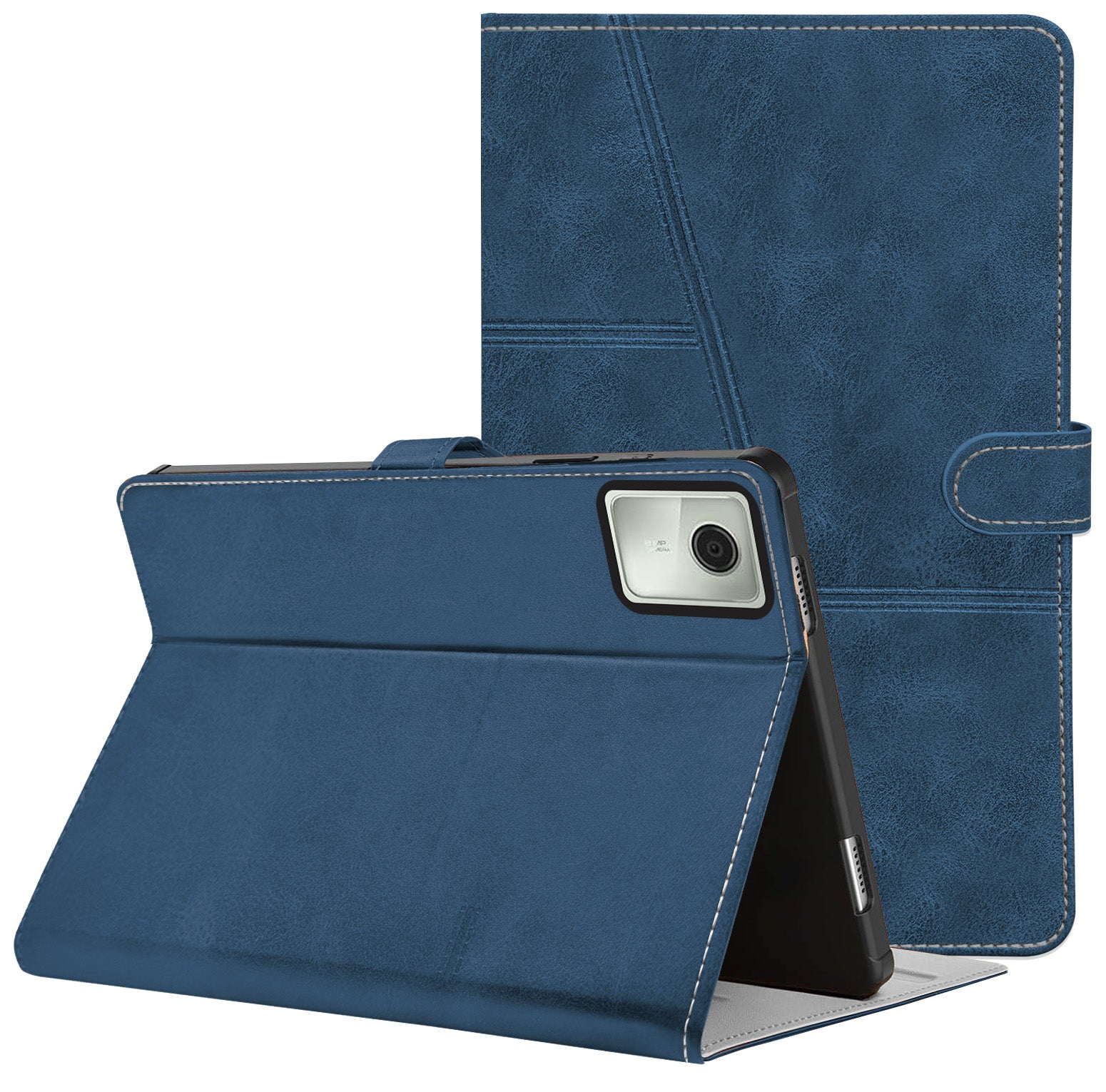 For Flip Cover Folio Case  Lenovo Tab M11 10 Inch TB330FU / TB330KU  (PU Leather | Multi-Angle Smart Stand | Card Storage Slots | Silicone Back Pouch)