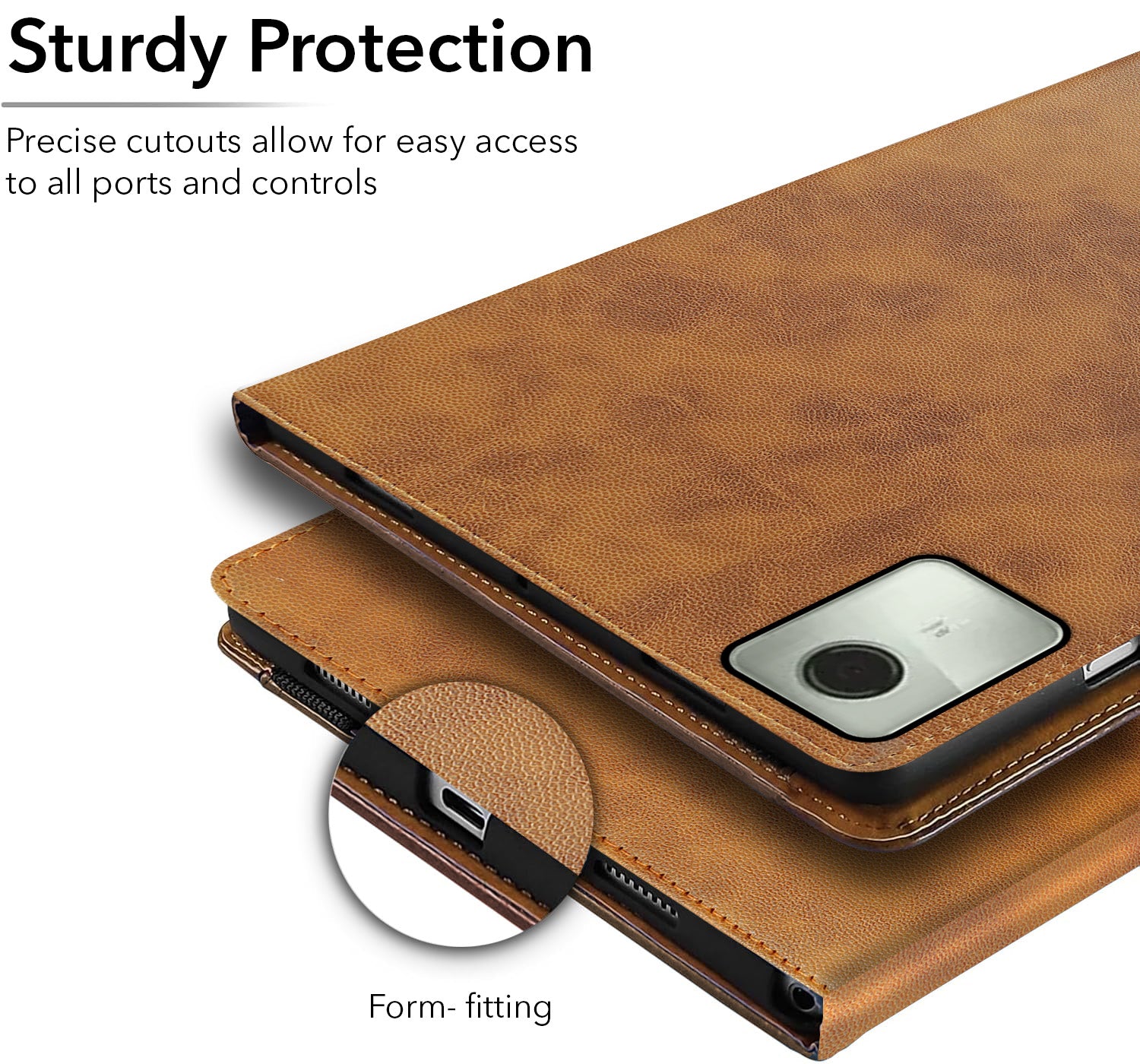 For Lenovo Tab M11 11 Inch TB330FU/TB330KU Flip Cover Folio Cover (PU Leather | Multi-Angle Smart Stand | Card Storage Slots | Silicone Back Pouch)