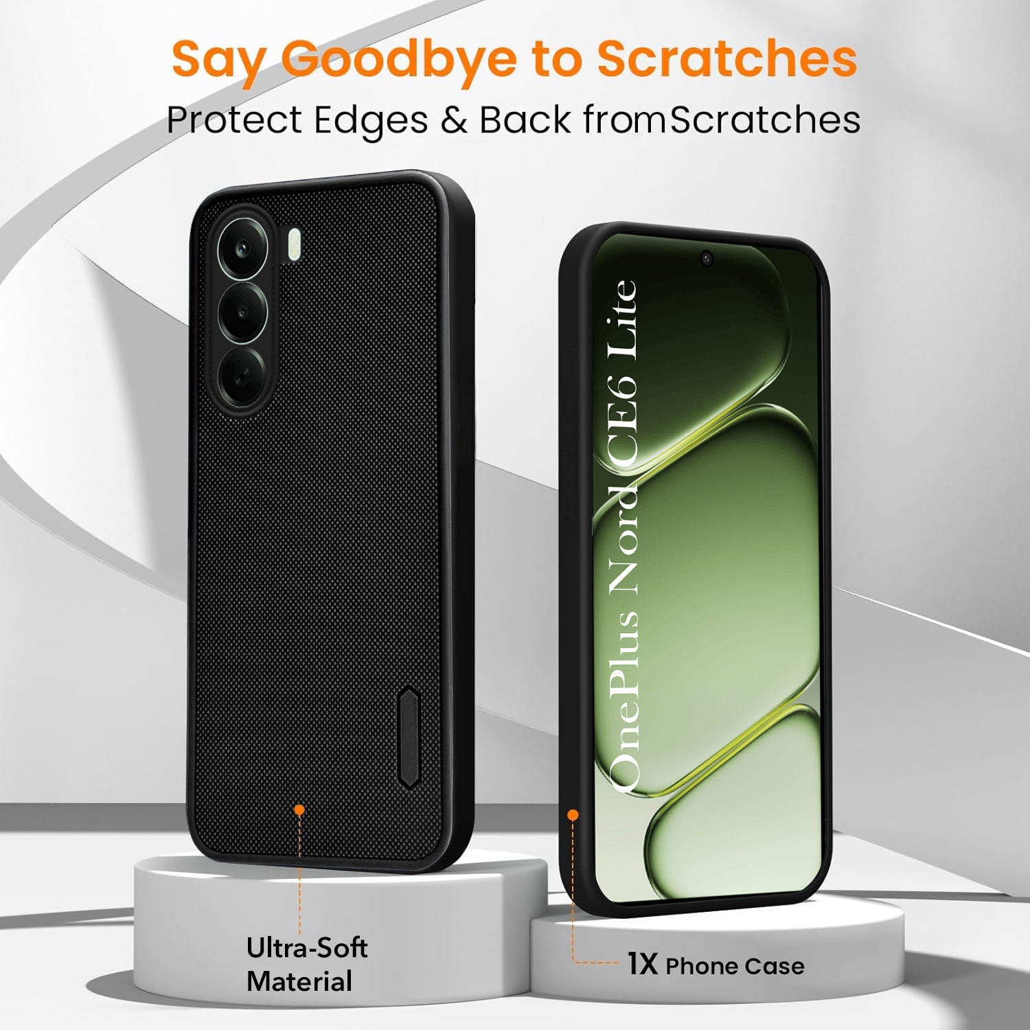 Fore OnePlus Nord CE 6 Lite Combo (Textured Grip Design | Micro-Fiber Cloth Inside | Oleophobic Coating Screen Glass)