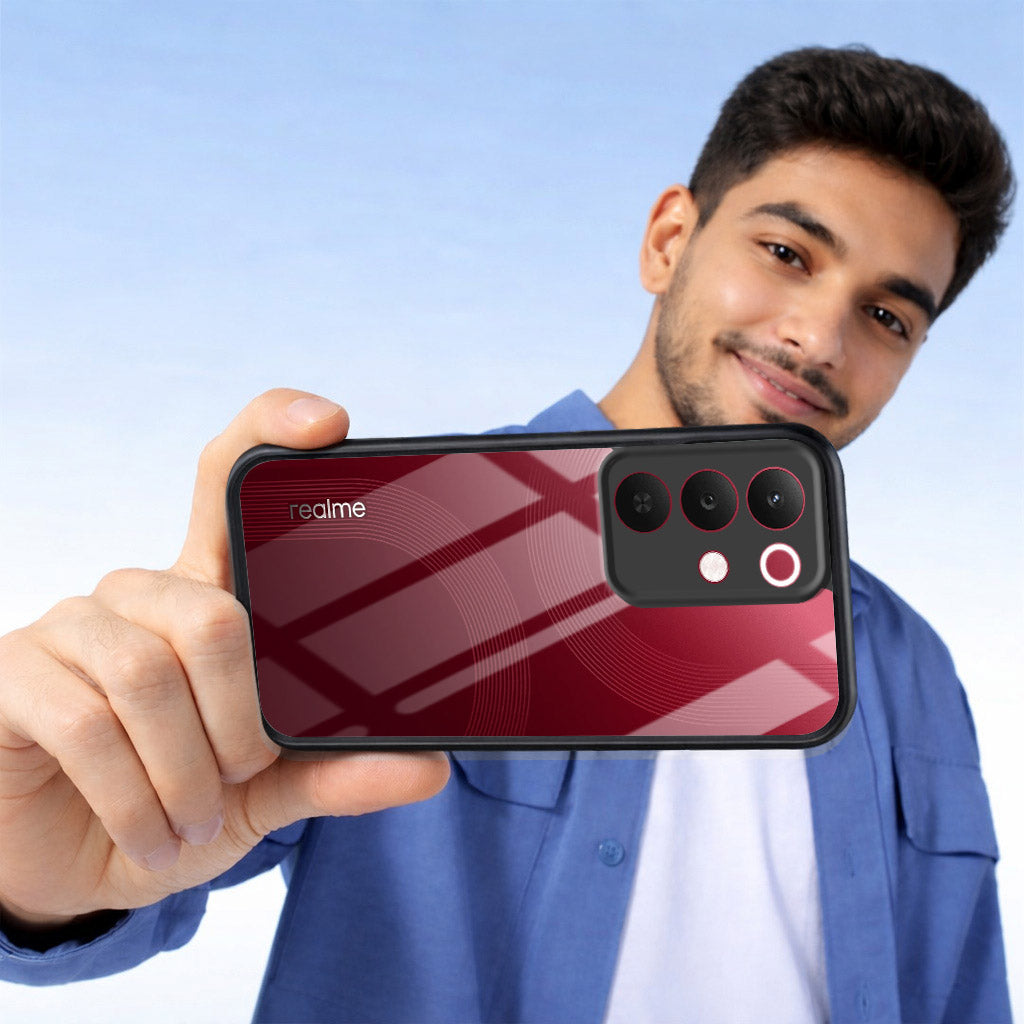 For Realme 15X Combo with Back Cover and 9H Tempered Glass (Lifetime Anti-Yellow | Crystal Clear Shockproof | Oleophobic Coating Screen Glass)