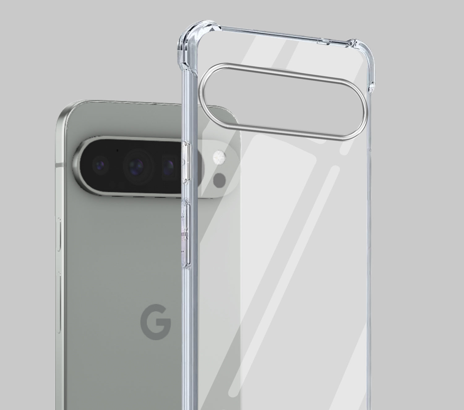 For Google Pixel 9 Pro XL Back Cover ( Shockproof Crystal Clear Case | Drop & Camera Protection | Hard Polycarbonate)