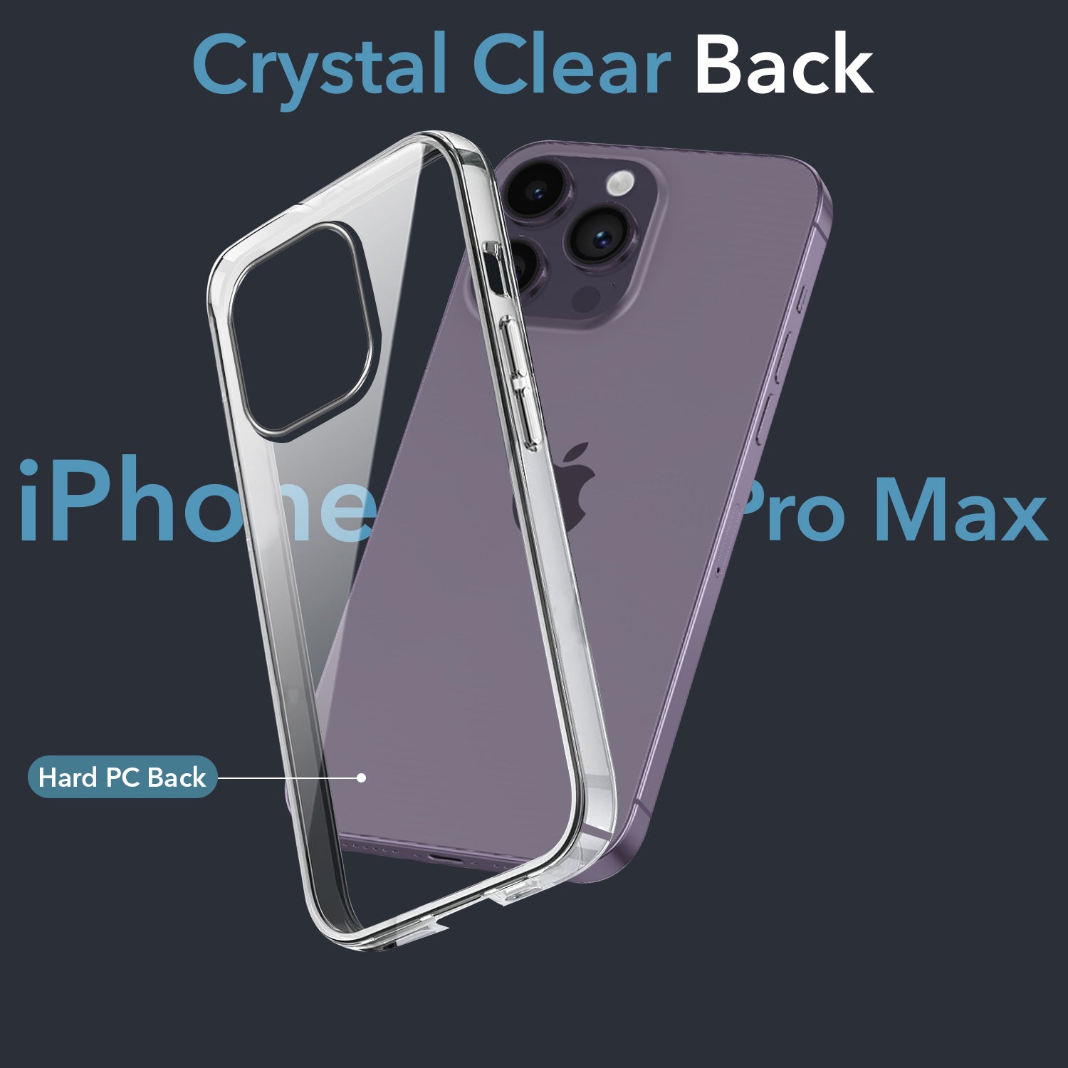 For Apple iPhone 14 Pro Max Back Cover Case (Hard Anti Yellow Clear Case | Drop & Camera Protection | Shockproof Polycarbonate)