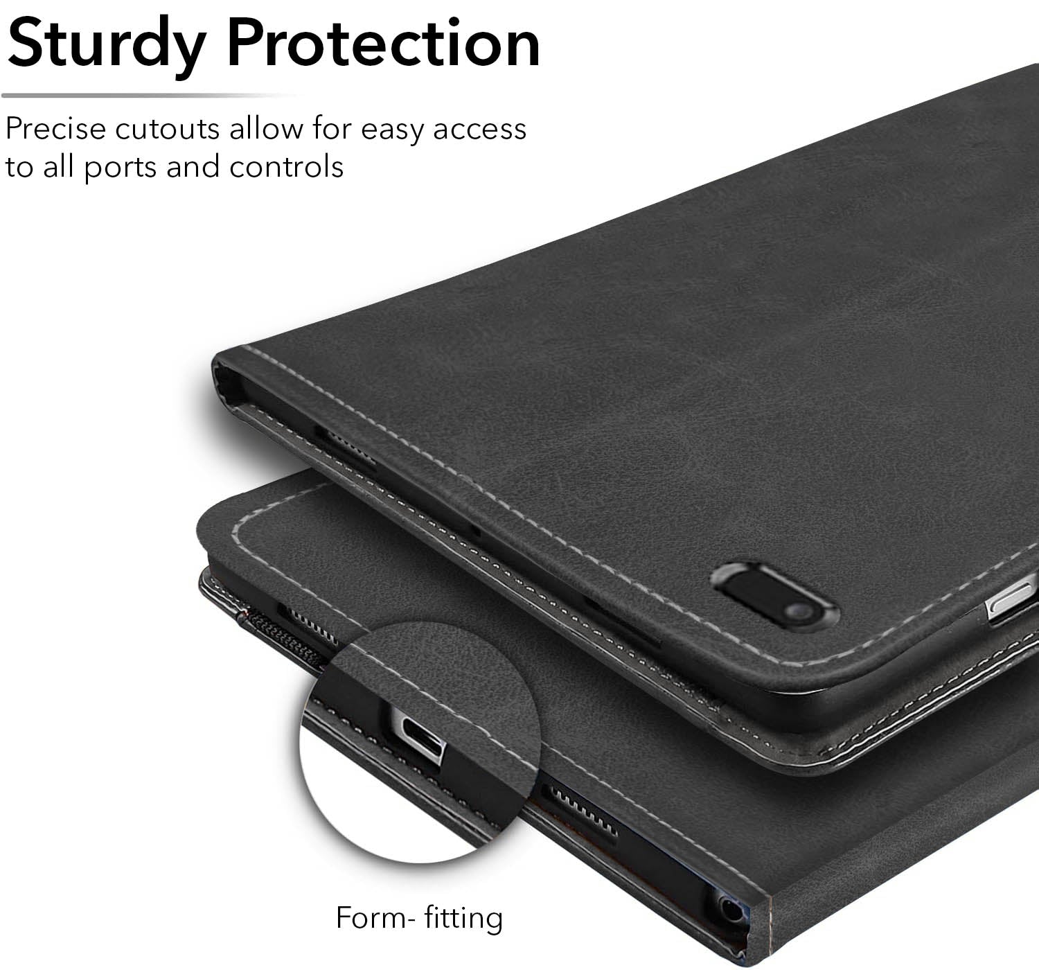 For Flip Cover Folio Case Lenovo Tab 7 Essential (TB-7304I, TB-7304X, TB-7304F) 7 Inch (PU Leather | Multi-Angle Smart Stand | Card Storage Slots | Silicone Back Pouch)