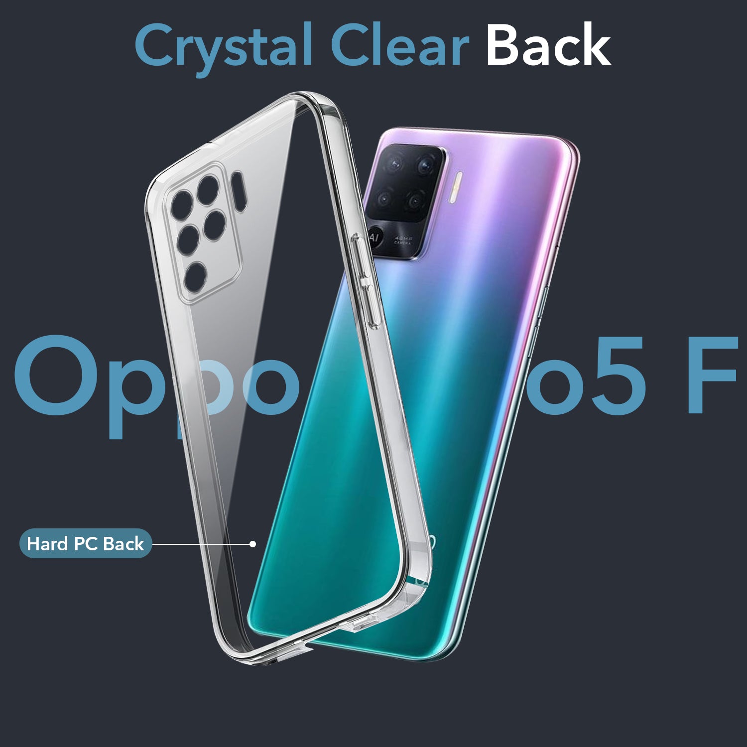 For Oppo Reno5 F | Reno 5F Back Cover Case (Hard Anti Yellow Clear Case | Drop & Camera Protection | Shockproof Polycarbonate)