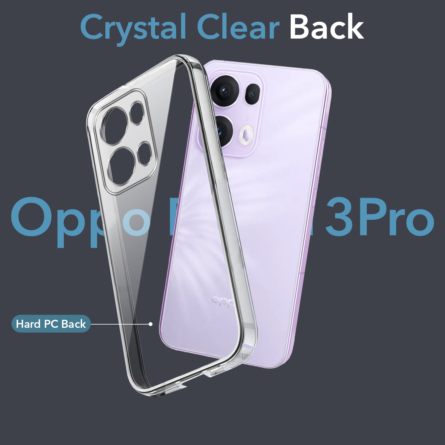 For Oppo Reno13 Pro 5G | Oppo Reno 13 Pro 5G Back Cover Case (Hard Anti Yellow Clear Case | Sleek Hard Crystal Clear | Drop & Camera Protection | Shockproof Polycarbonate)