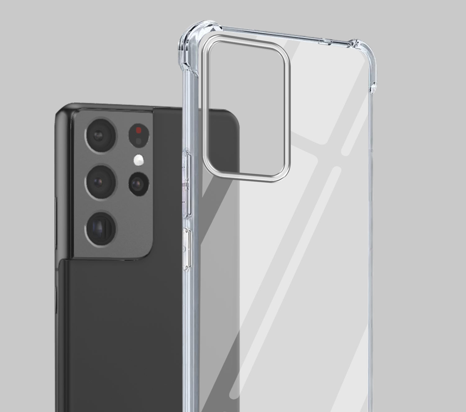 For Samsung Galaxy S21 Ultra 5G Back Cover ( Shockproof Crystal Clear Case | Drop & Camera Protection | Hard Polycarbonate)