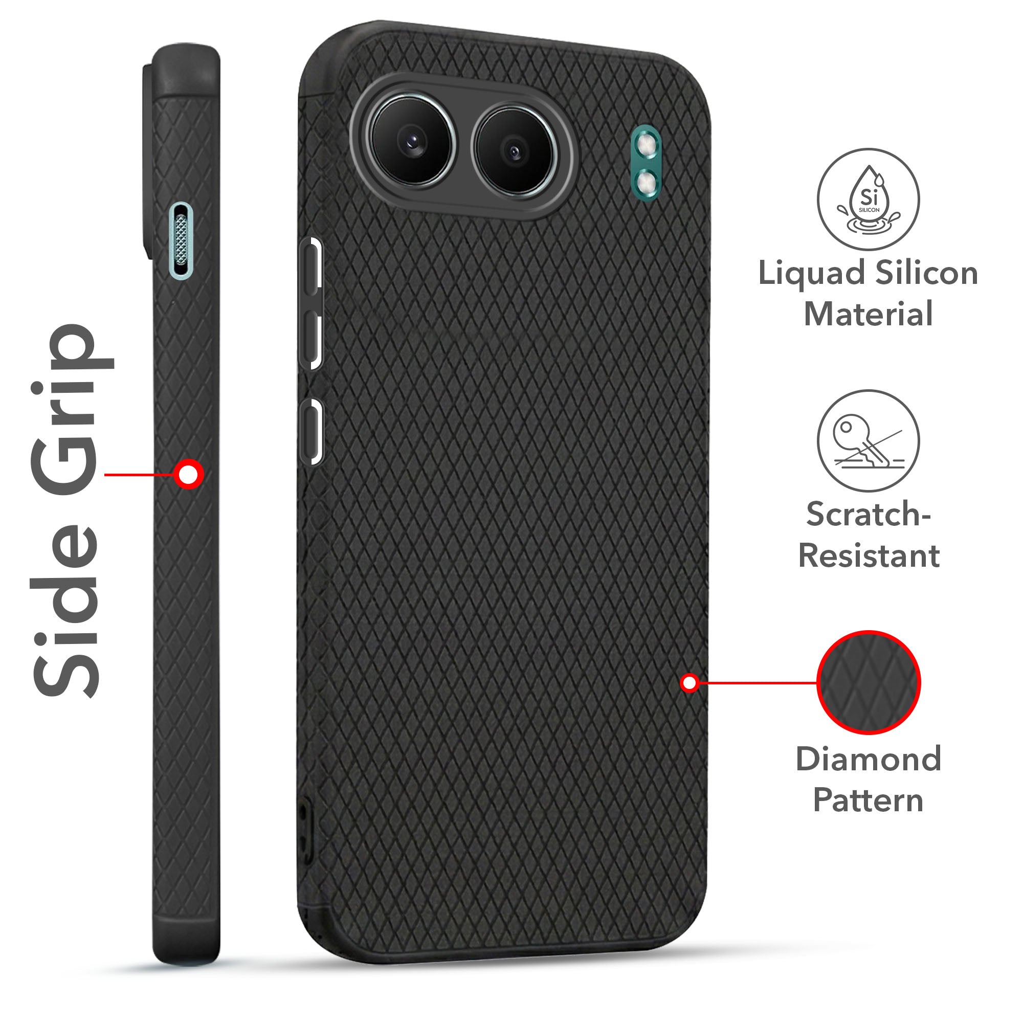 For Oneplus Nord 4 Combo with Back Cover and 9H Tempered Glass (Liquid Silicone | Camera Protection | Oleophobic Coating Screen Glass)