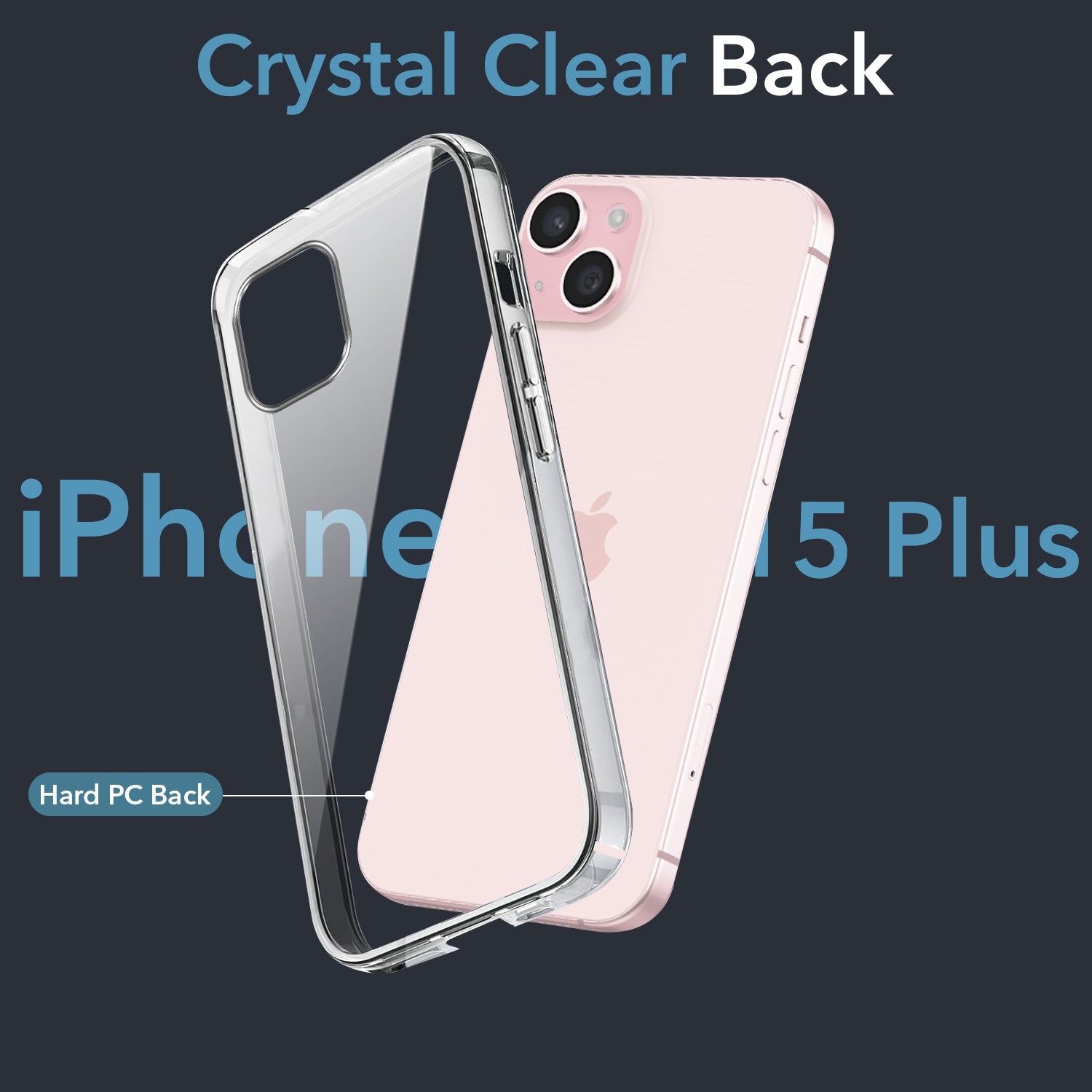 For Apple iPhone 15 Plus Back Cover Case (Hard Anti Yellow Clear Case | Drop & Camera Protection | Shockproof Polycarbonate)