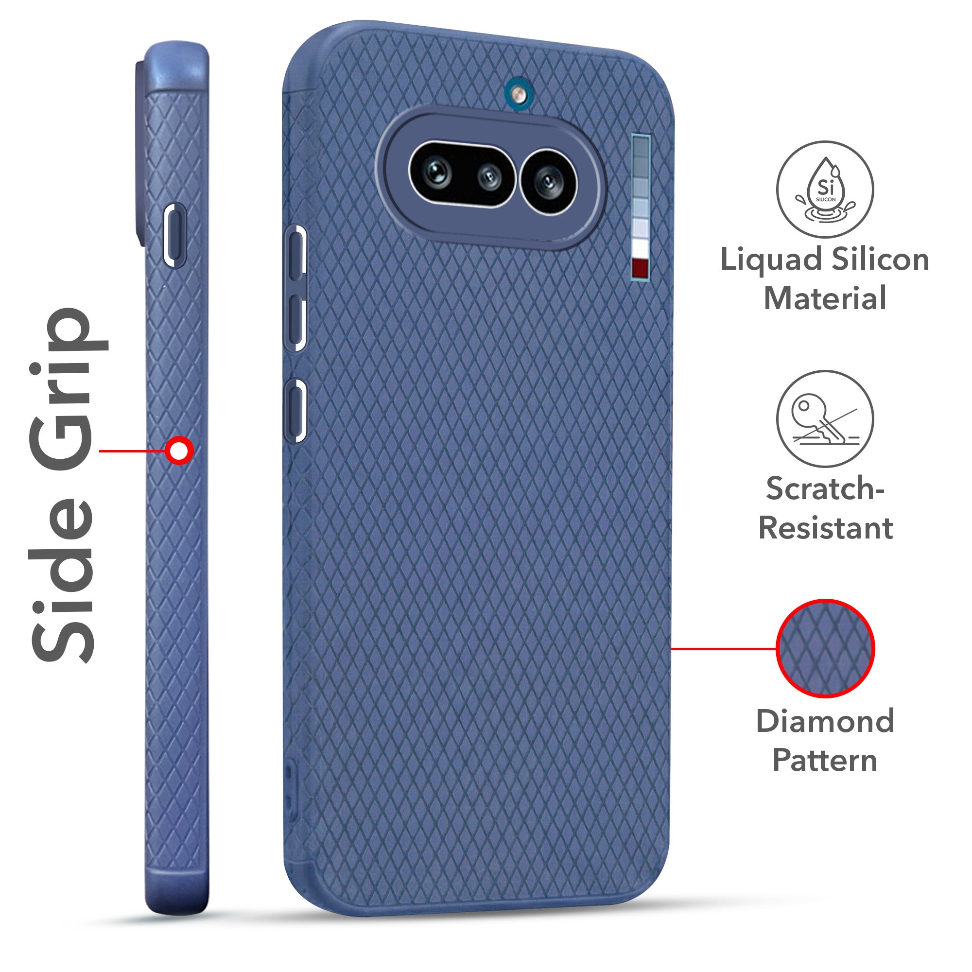 For Nothing Phone 4A 5G Combo with Back Cover and 9H Tempered Glass (Liquid Silicone | Camera Protection | Oleophobic Coating Screen Glass)