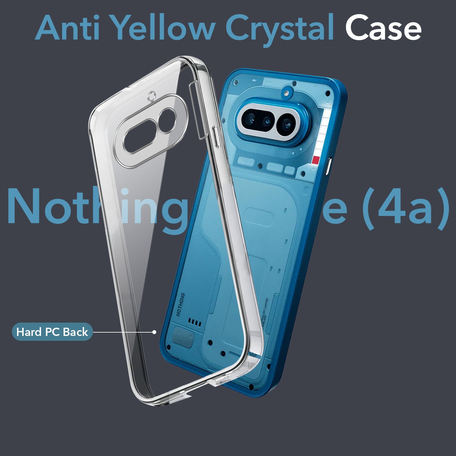 For Nothing Phone 4A 5G Back Cover Case Lifetime Anti-Yellow Clear (Sleek Hard Crystal | Shockproof and Camera Protection)